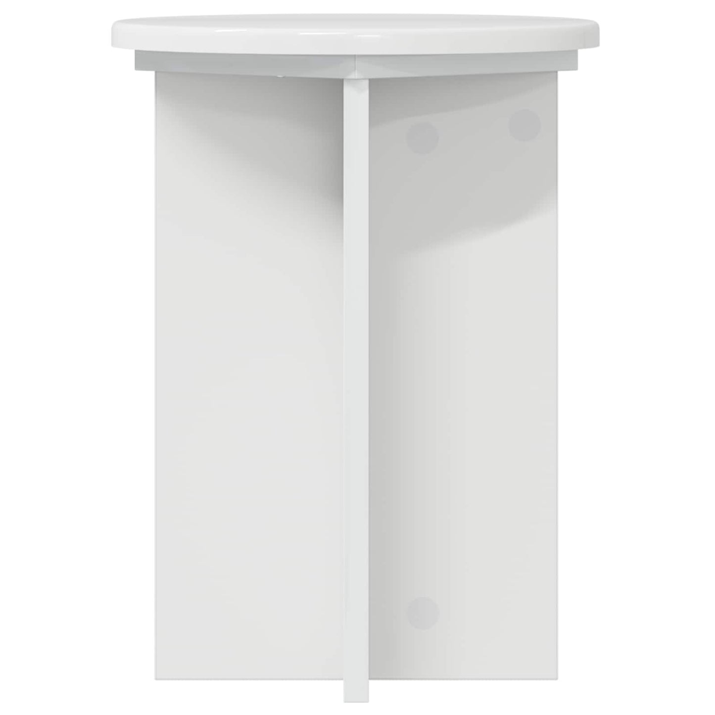 Planteholder 2 pcs Høgglans hvit Ø29,5 x 40 cm Konstruert tre