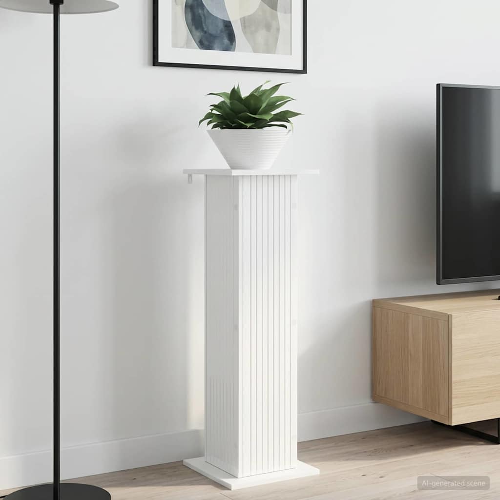 Planteholder 2 pcs Høgglans hvit 30,5 x 30 x 100,5 cm