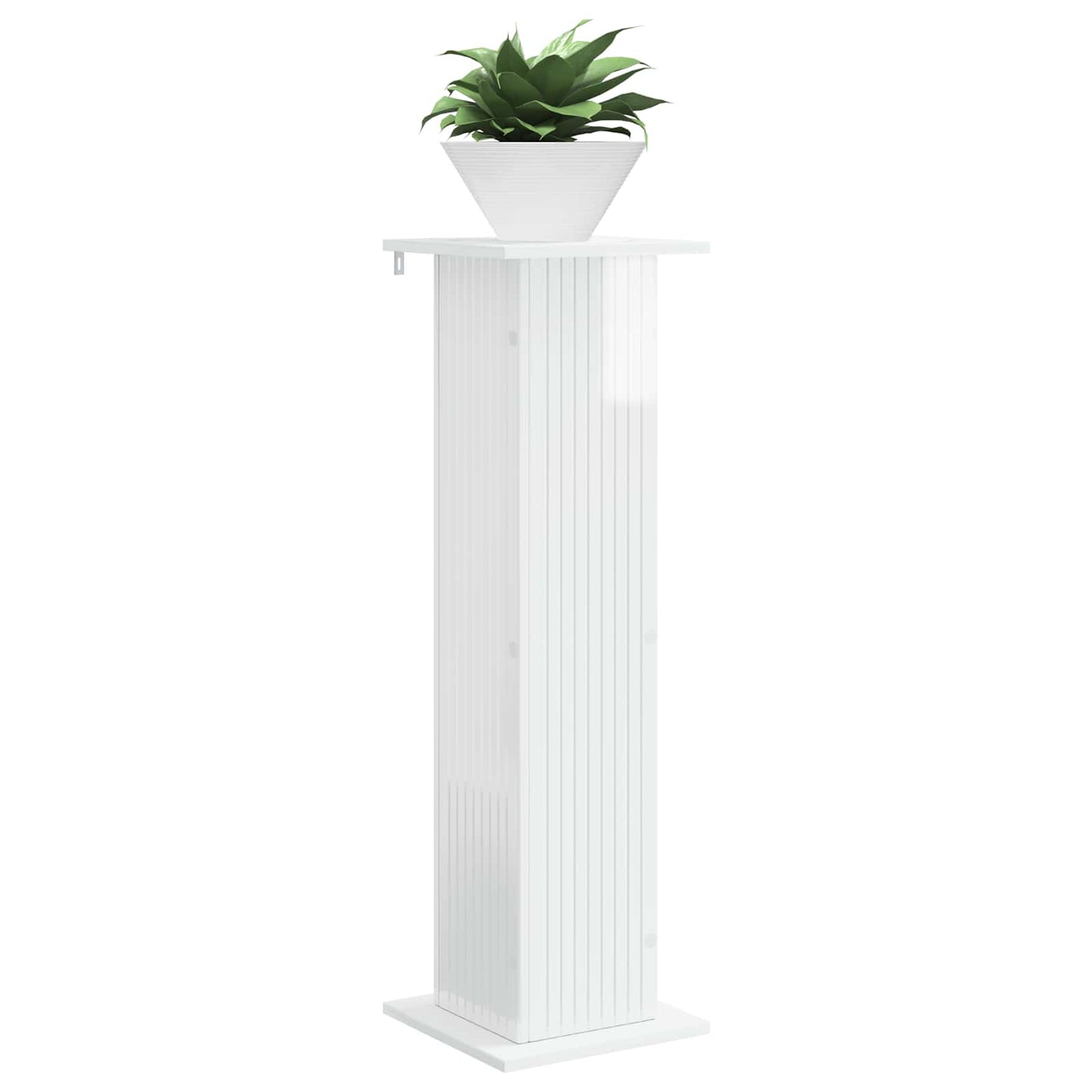 Planteholder 2 pcs Høgglans hvit 30,5 x 30 x 100,5 cm