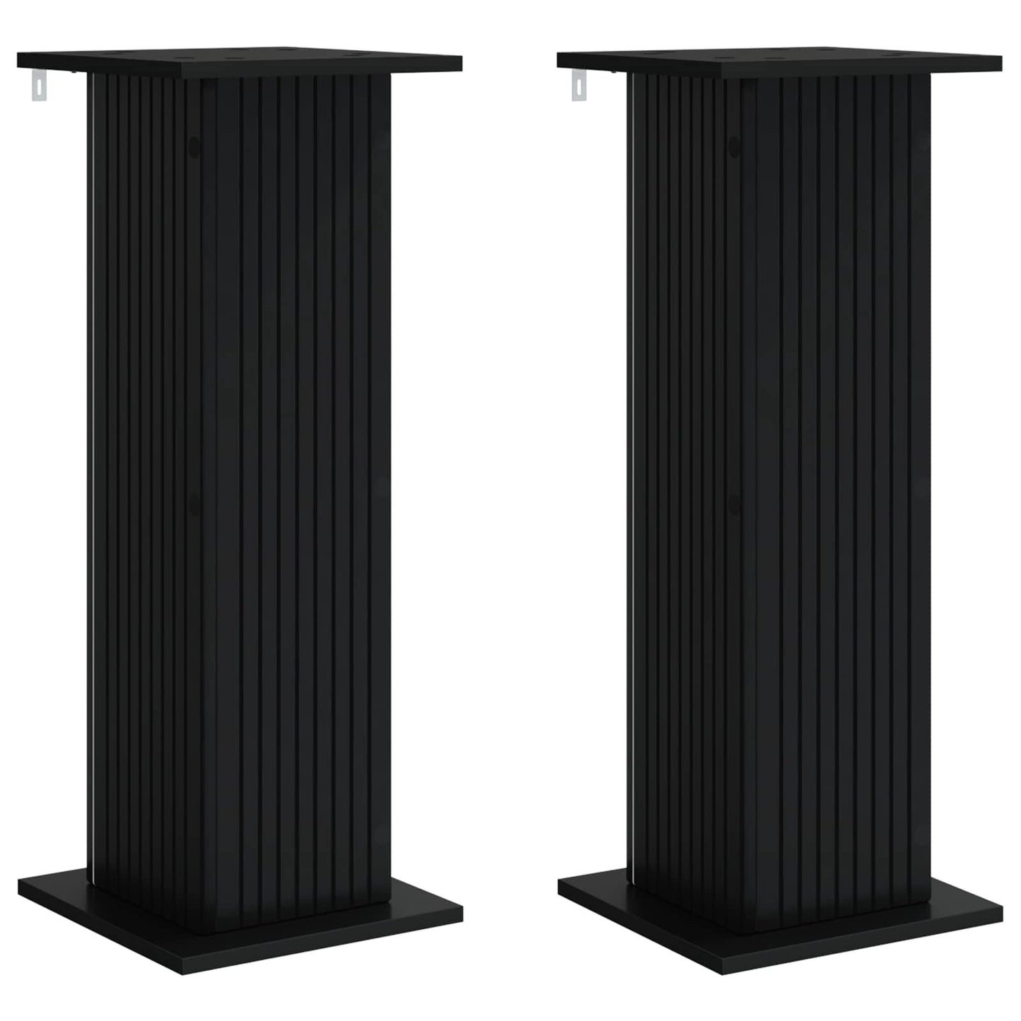 Planteholder 2 pcs Svart 30,5 x 30 x 80,5 cm Konstruert tre