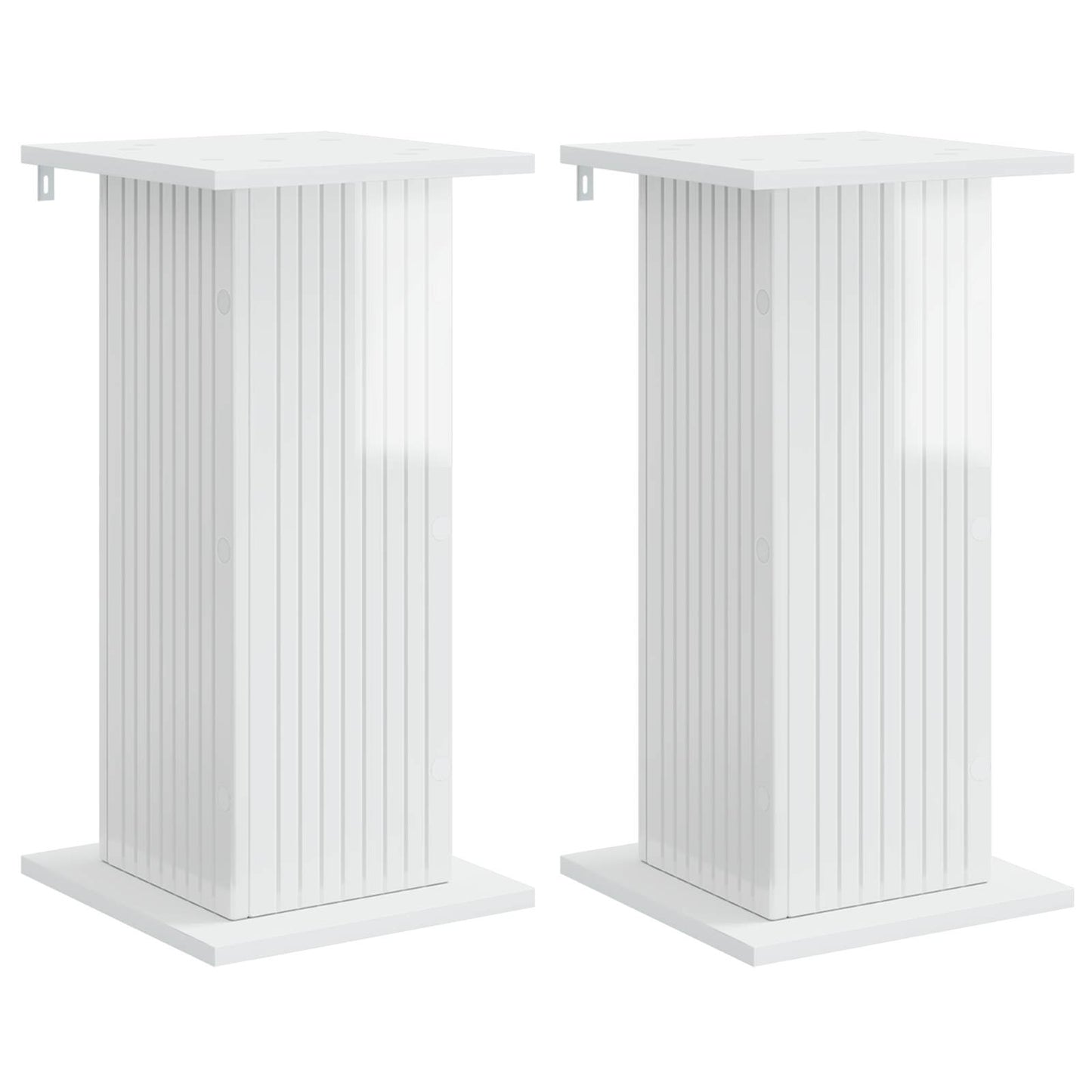 Planteholder 2 pcs Høgglans hvit 30,5 x 30 x 60,5 cm
