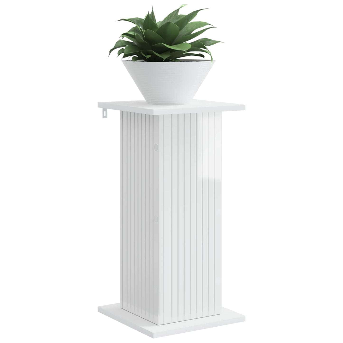 Planteholder 2 pcs Høgglans hvit 30,5 x 30 x 60,5 cm