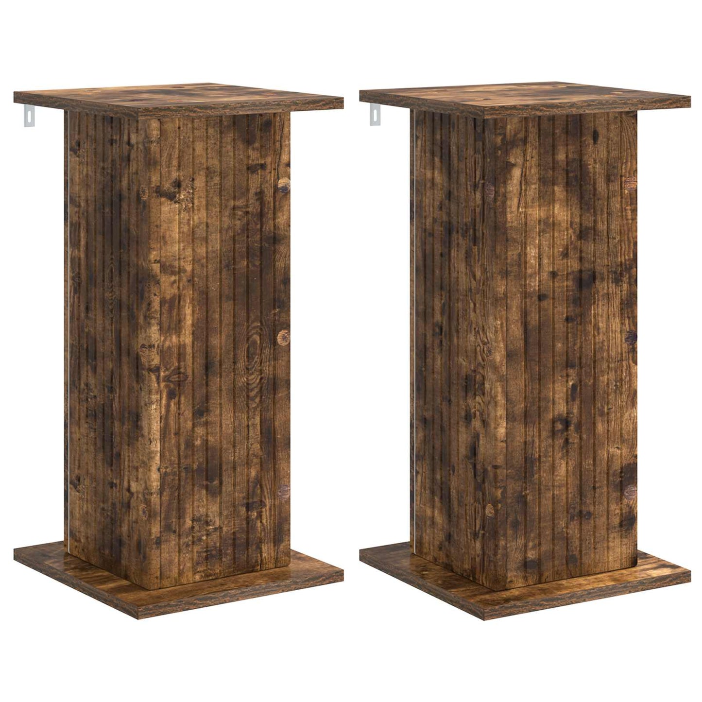 Planteholder 2 pcs Røkt Eik 30,5 x 30 x 60,5 cm Konstruert tre
