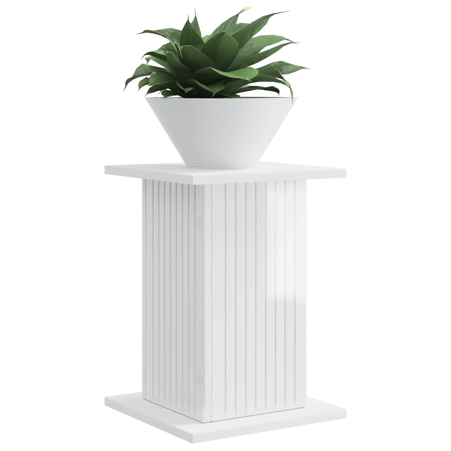 Planteholder Høgglans hvit 30,5 x 30 x 43 cm Konstruert tre