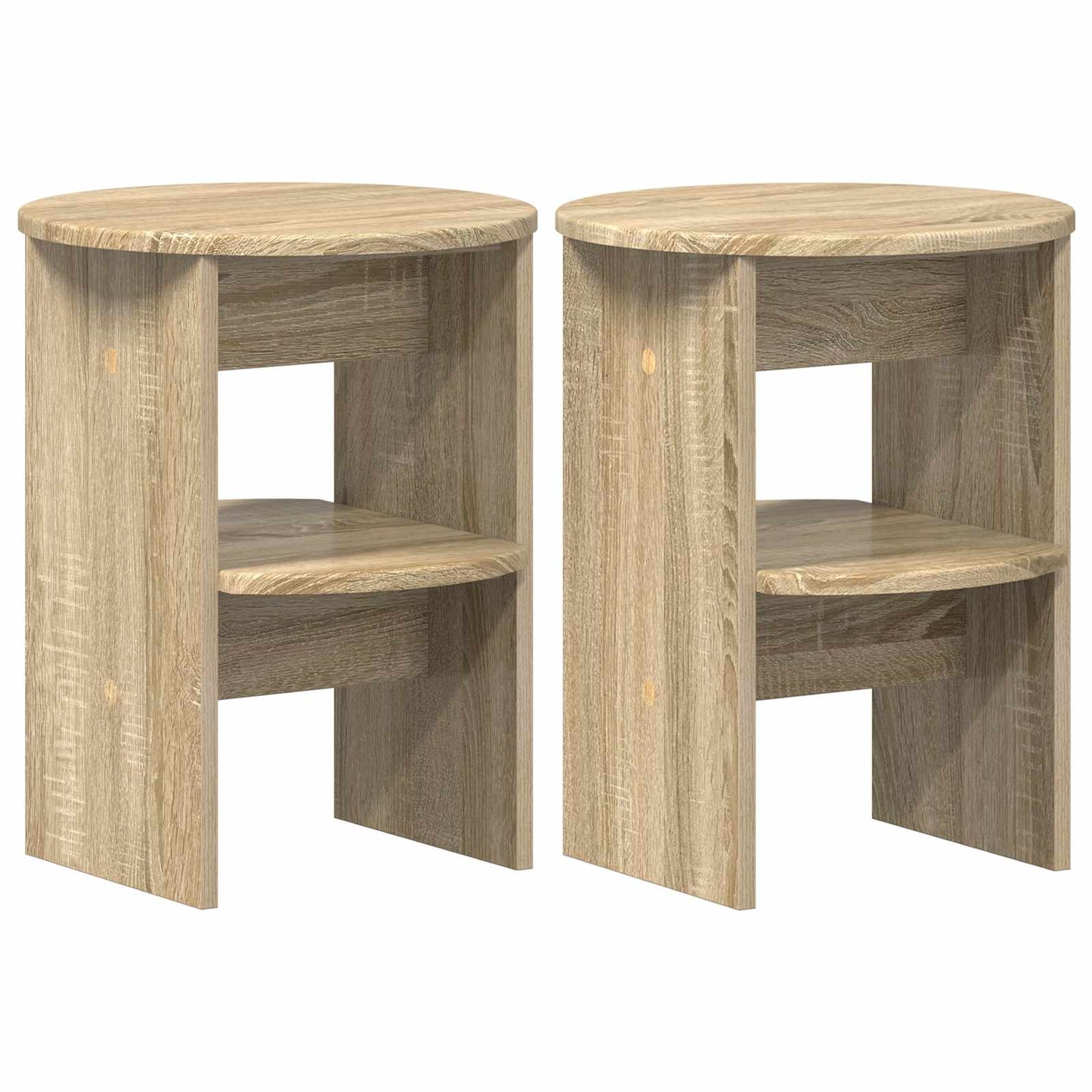 Sideskap 2 pcs Sonoma eik Ø40 x 50 cm Konstruert tre