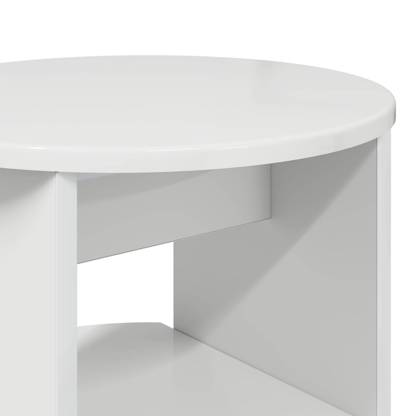 Sideskap 2 pcs Høgglans Hvit Ø40 x 50 cm Konstruert tre