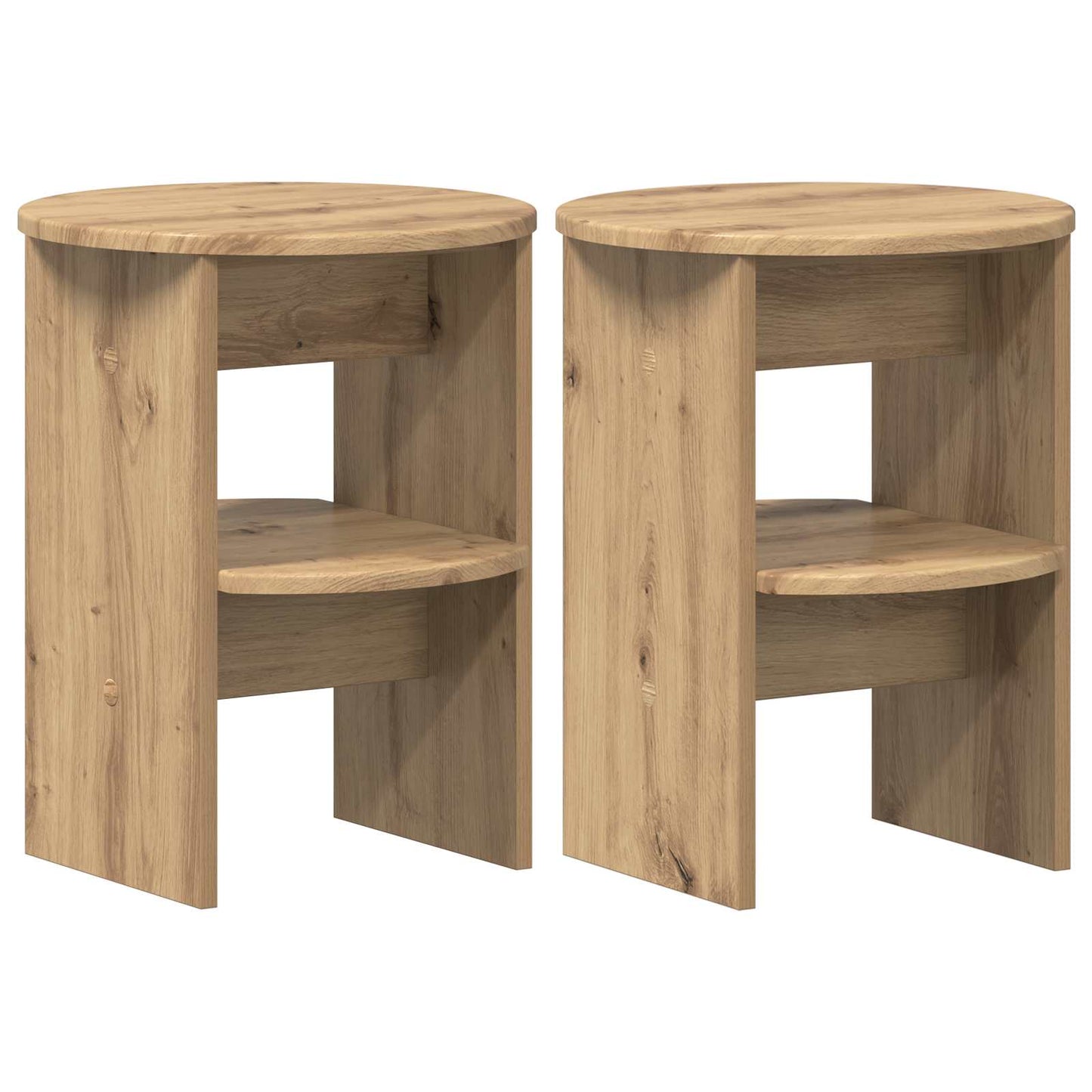 Sideskap 2 pcs Artisan Eik Ø40 x 50 cm Konstruert tre