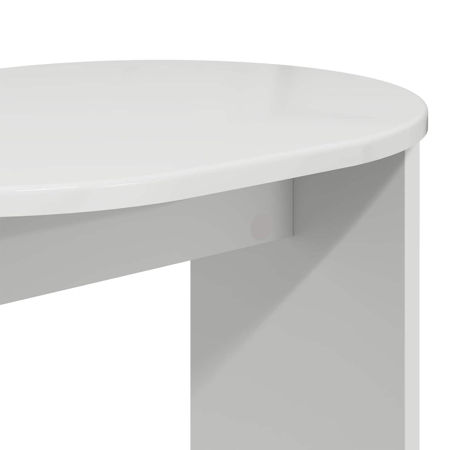 Sidetabell Høgglans hvit 50 x 39,5 x 55 cm Konstruert tre
