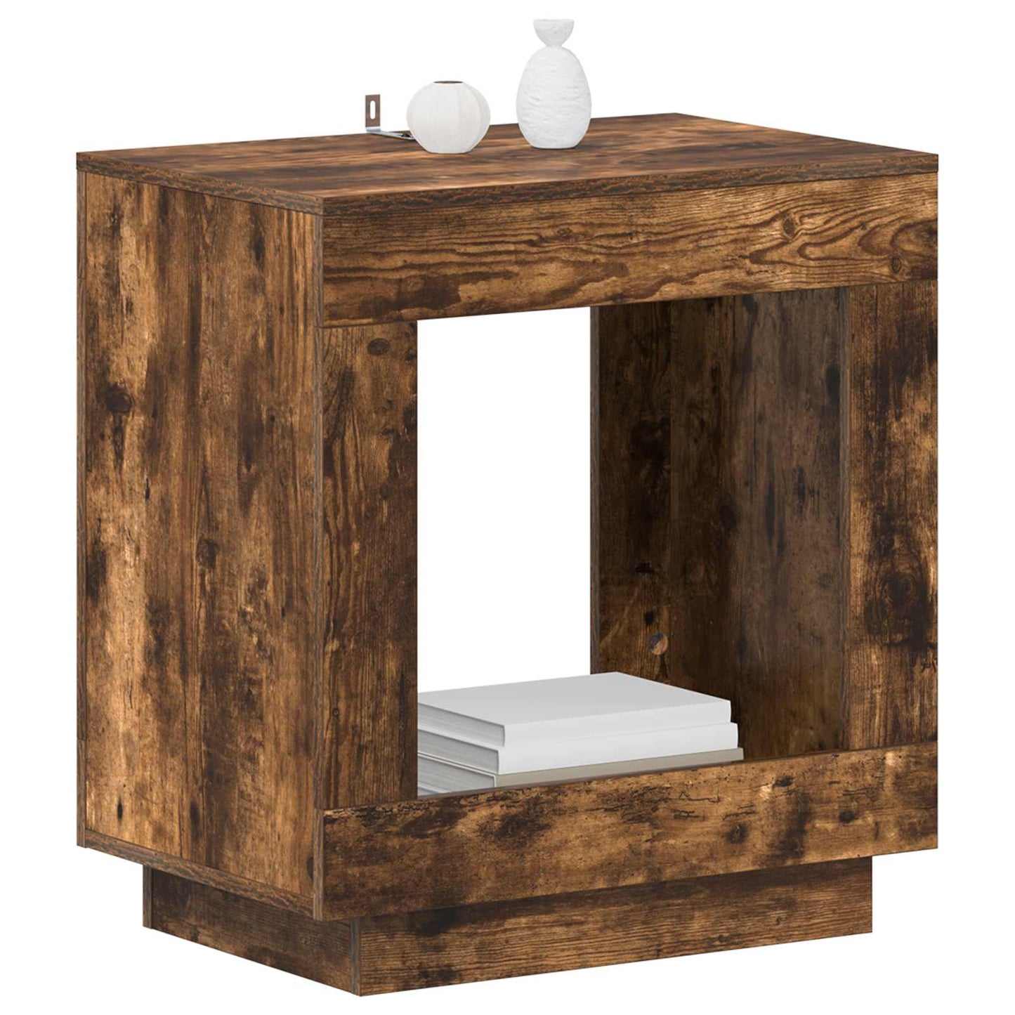 Sidetabell Røkt Eik 60 x 40 x 65 cm Konstruert tre