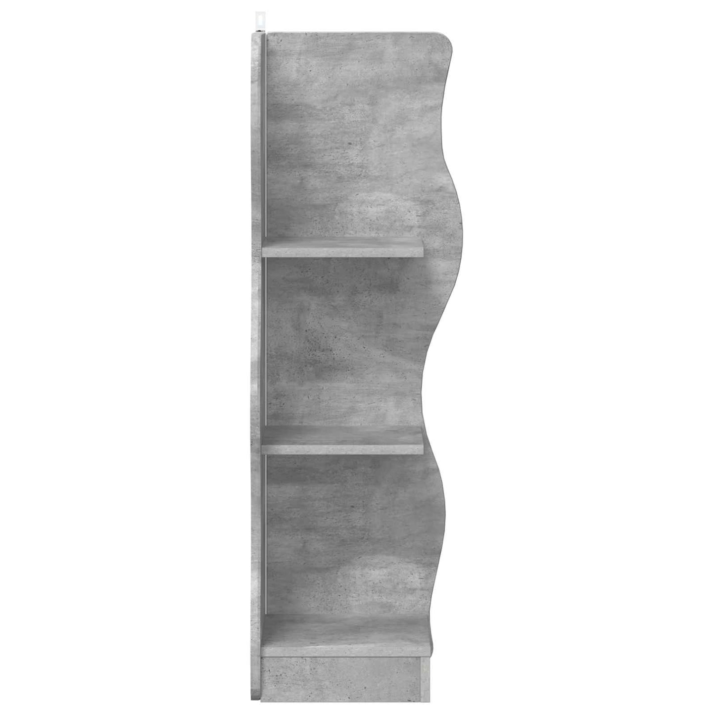 Hjørnehylle med hylle Betonggrå 34 x 33 x 102 cm Konstruert tre