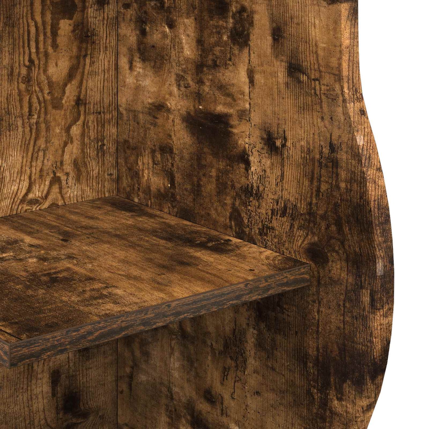 Hjørnehylle med hylle Røkt Eik 34 x 33 x 102 cm Konstruert tre