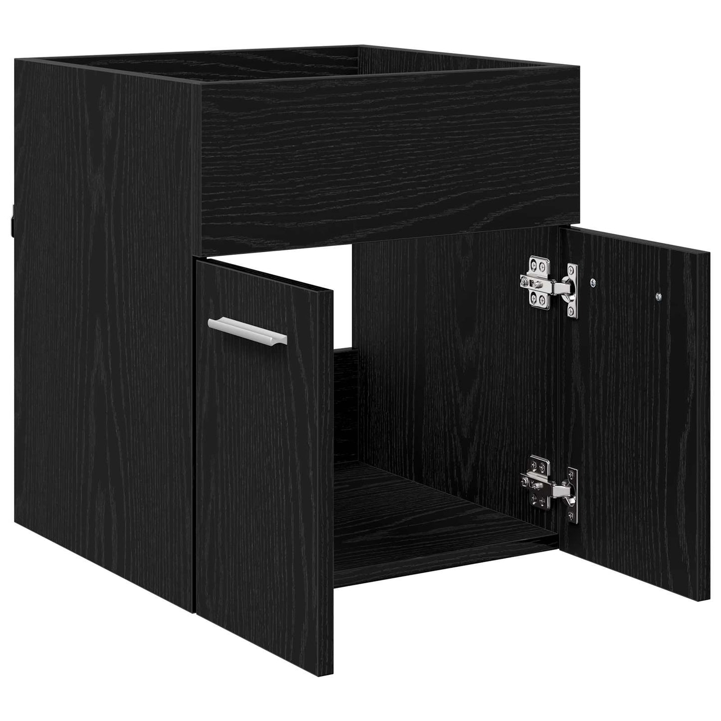 Vaskeskap med dør Svart Eik 41 x 38,5 x 46 cm Konstruert tre