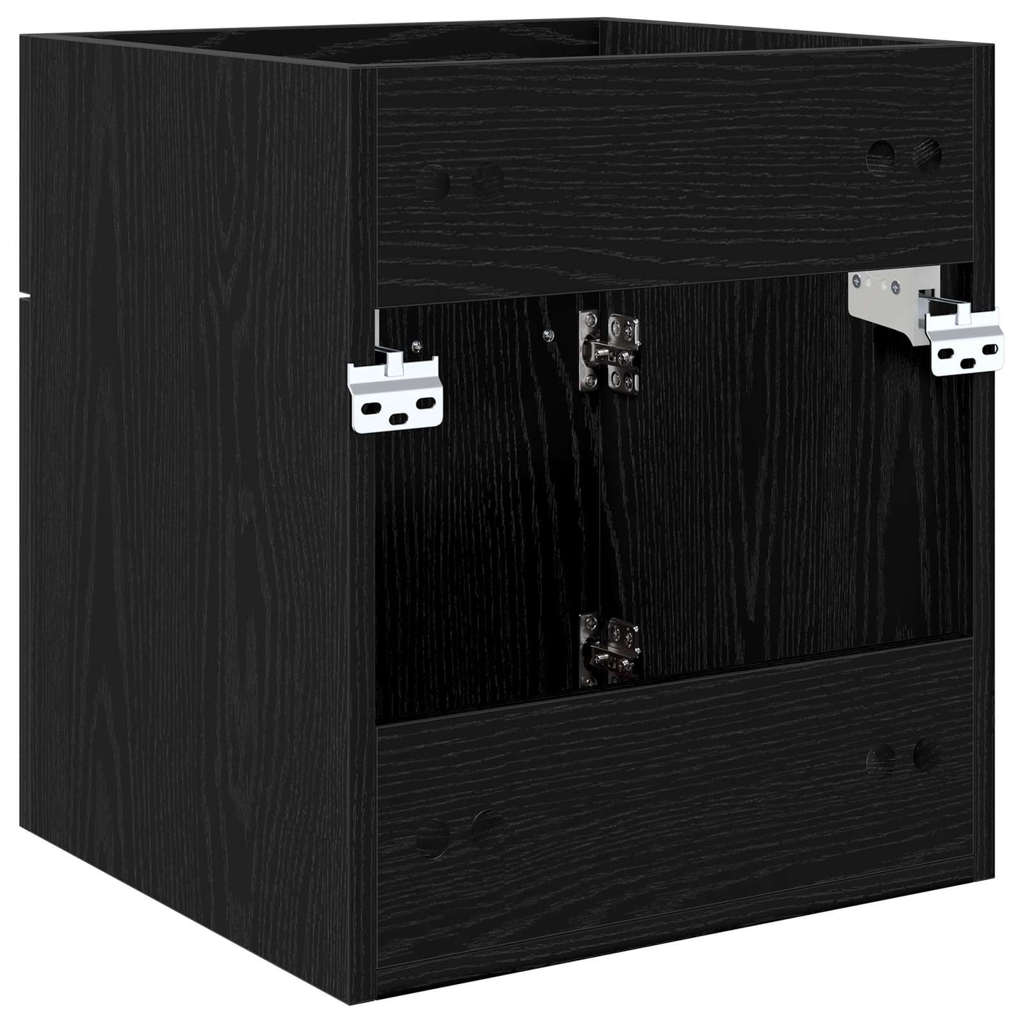 Vaskeskap med dør Svart Eik 41 x 38,5 x 46 cm Konstruert tre