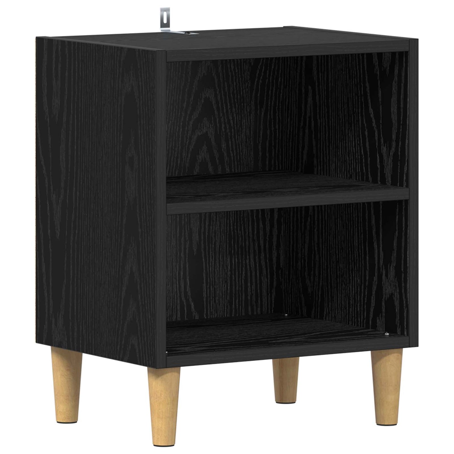 Sengeskap 2 pcs Svart Eik 40 x 30 x 50 cm Konstruert tre
