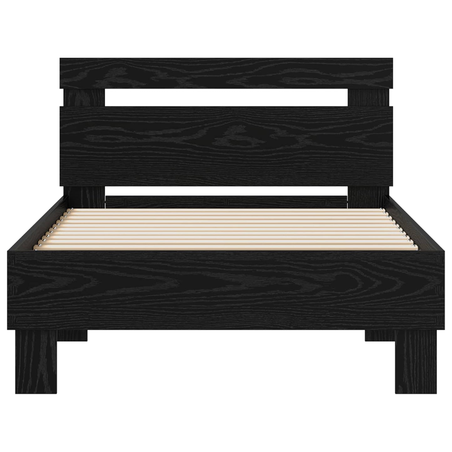 Sengestamme Svart Eik 98.5 x 200 cm Konstruert tre vidaXL