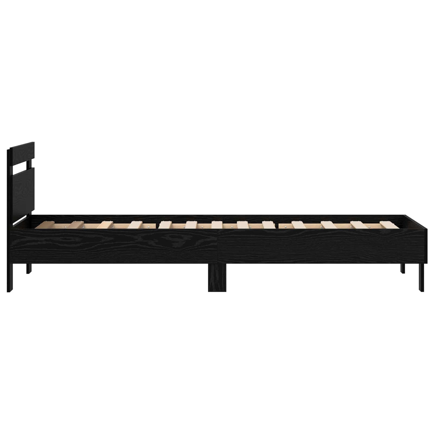Sengestamme Svart Eik 98.5 x 200 cm Konstruert tre vidaXL