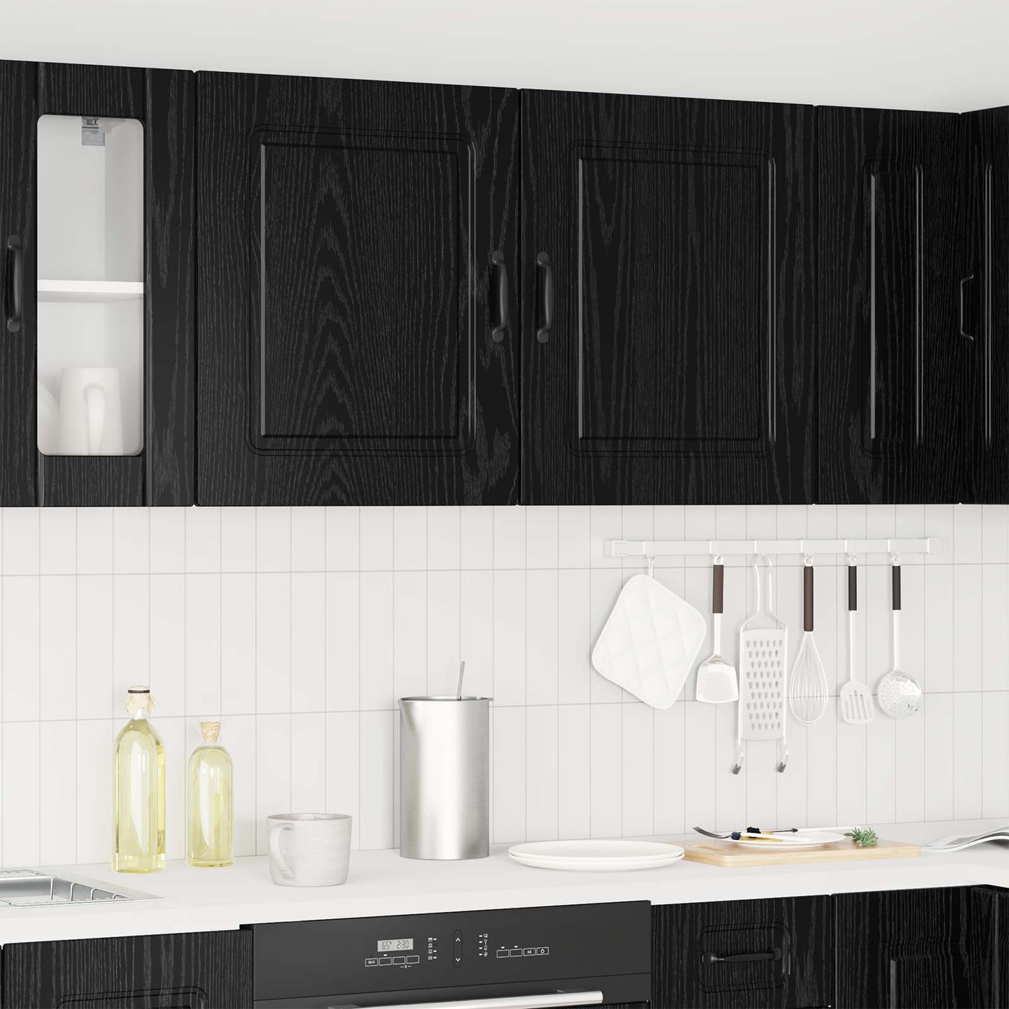 Kjøkkenskap Kalmar Svart Eik 50 x 31 x 60 cm Konstruert tre vidaXL