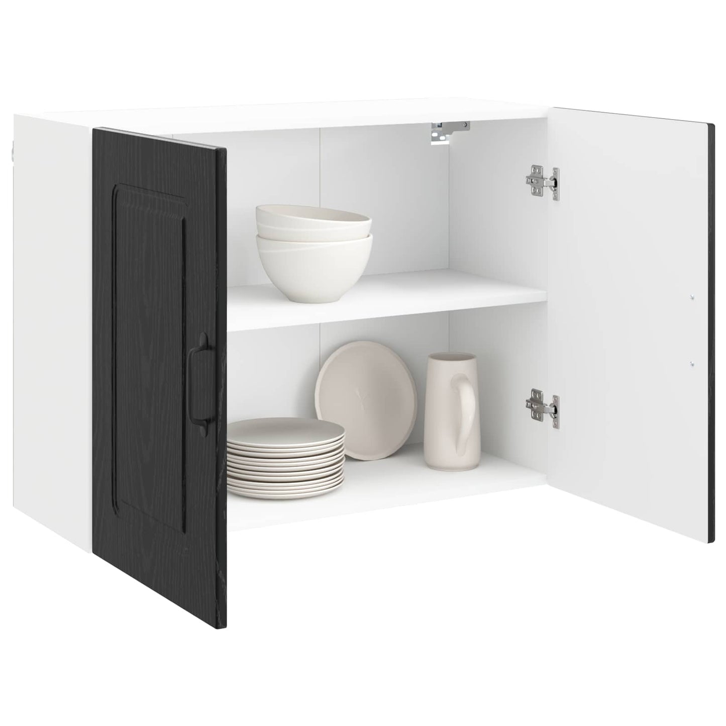 Kjøkkenskap Kalmar Svart Eik 80 x 31 x 60 cm Konstruert tre vidaXL