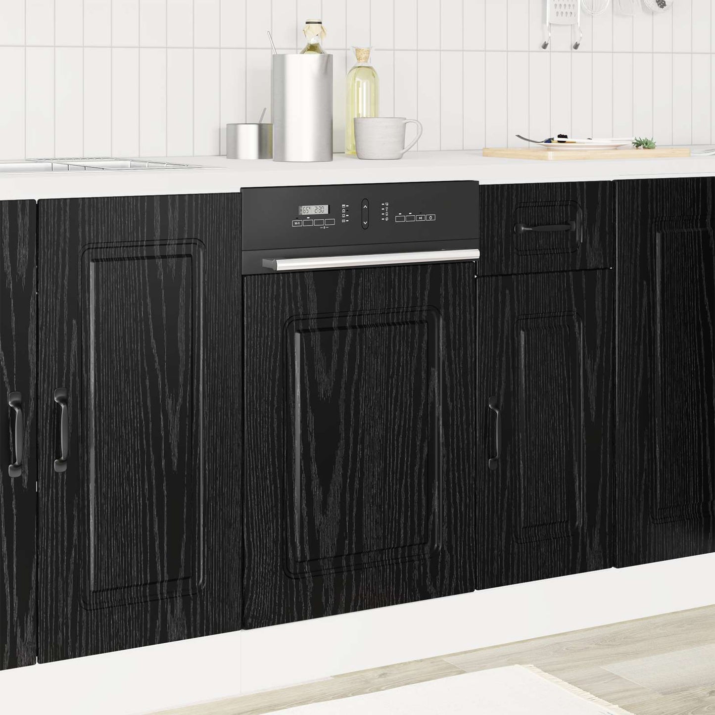 Oppvaskmaskin-panel Kalmar Svart Eik 45 x 1,5 x 57 cm