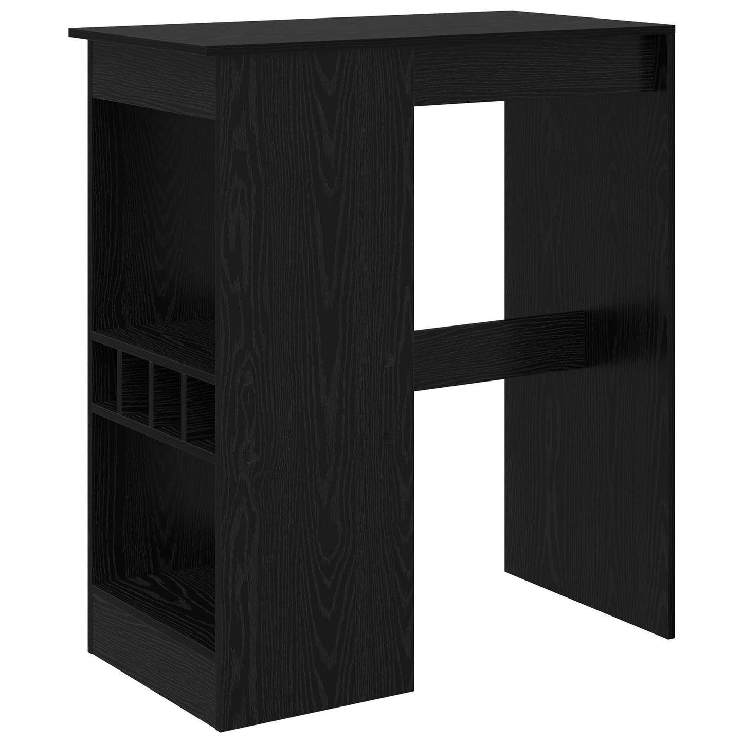 Barbord med hylle Svart Eik 90 x 47,5 x 103,5 cm Konstruert tre