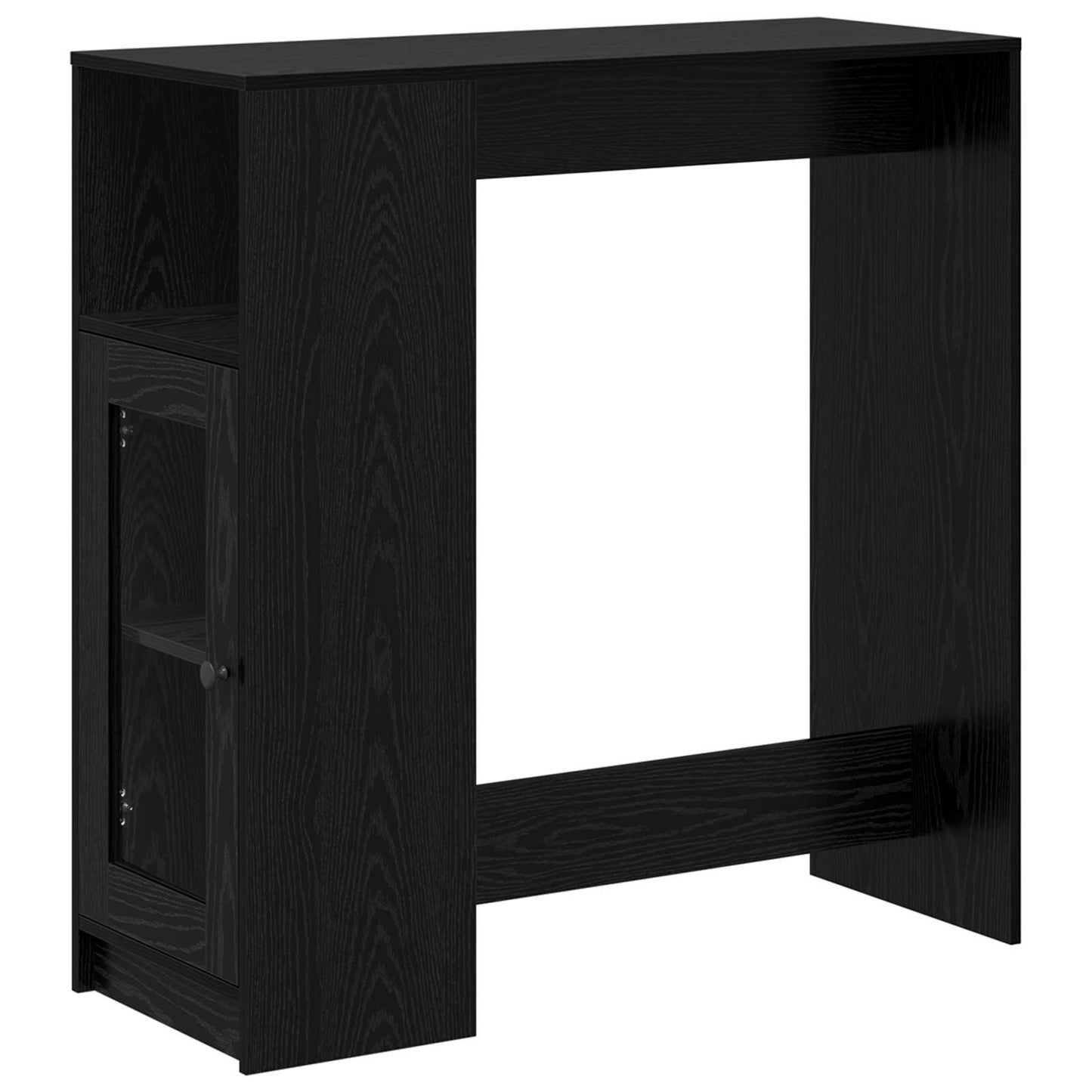 Barbord med hylle Svart Eik 101 x 40 x 103,5 cm Konstruert tre