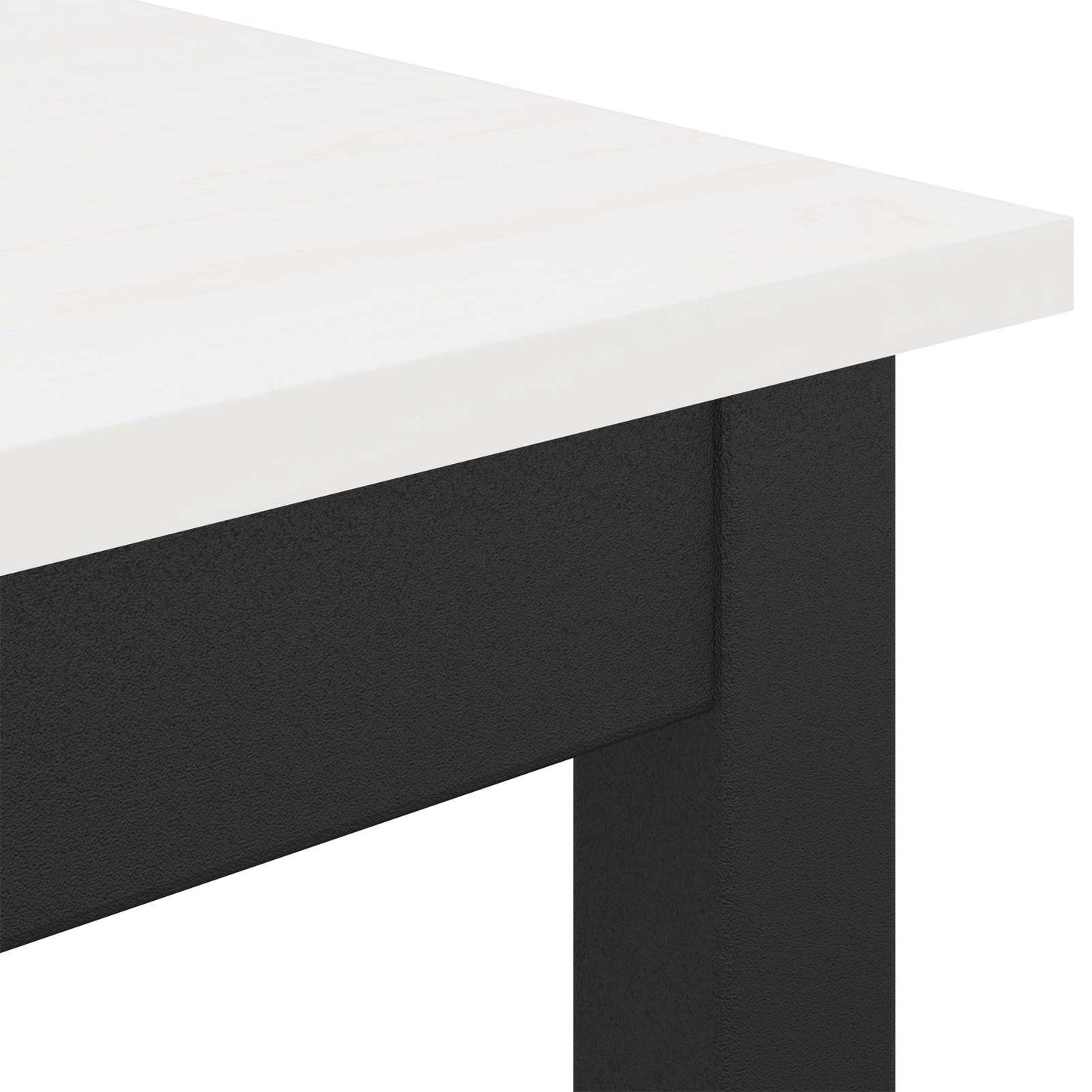 Spisebord Hvit 200 x 100 x 75 cm Massiv furu