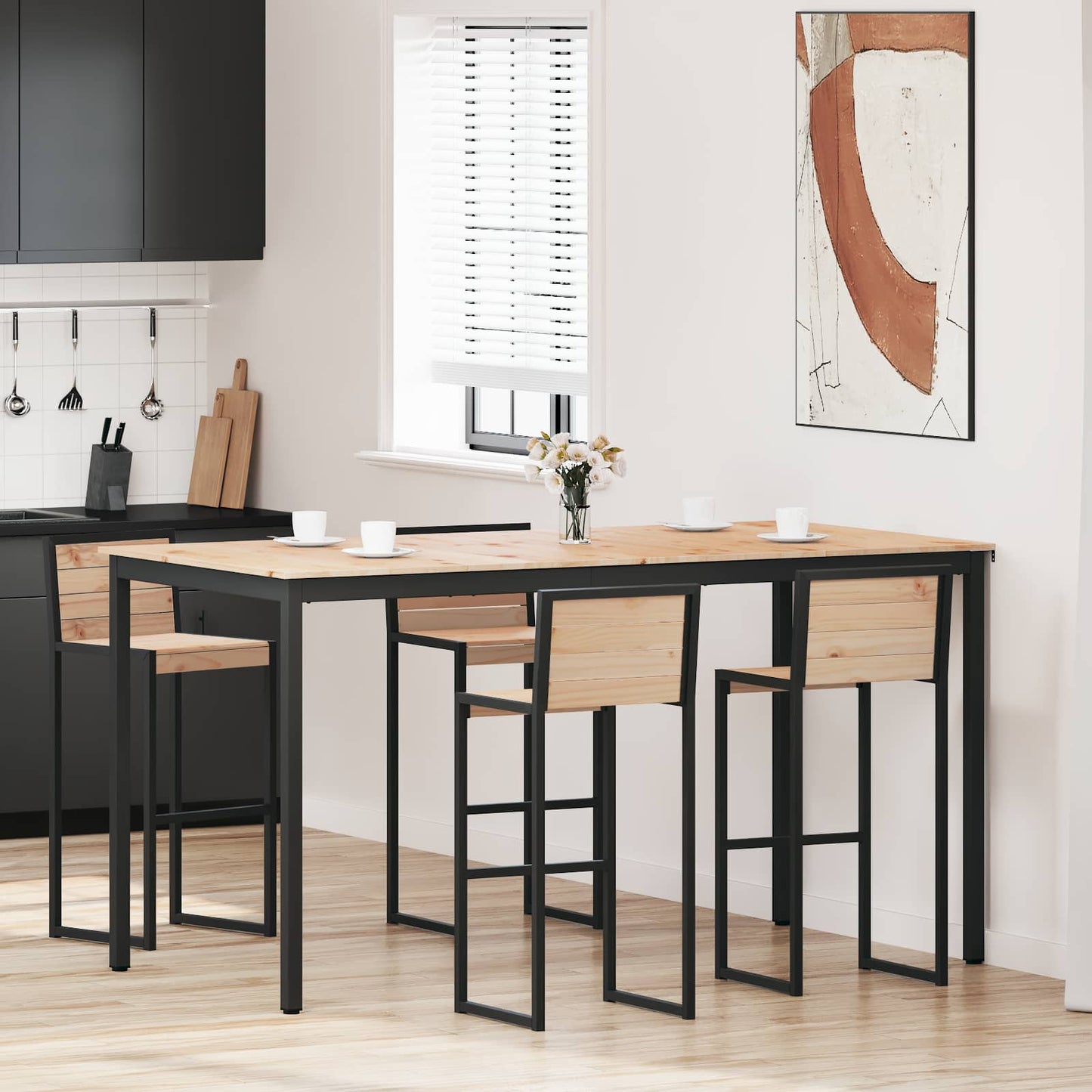 Barbord Naturlig 200 x 100 x 105 cm Massiv furu