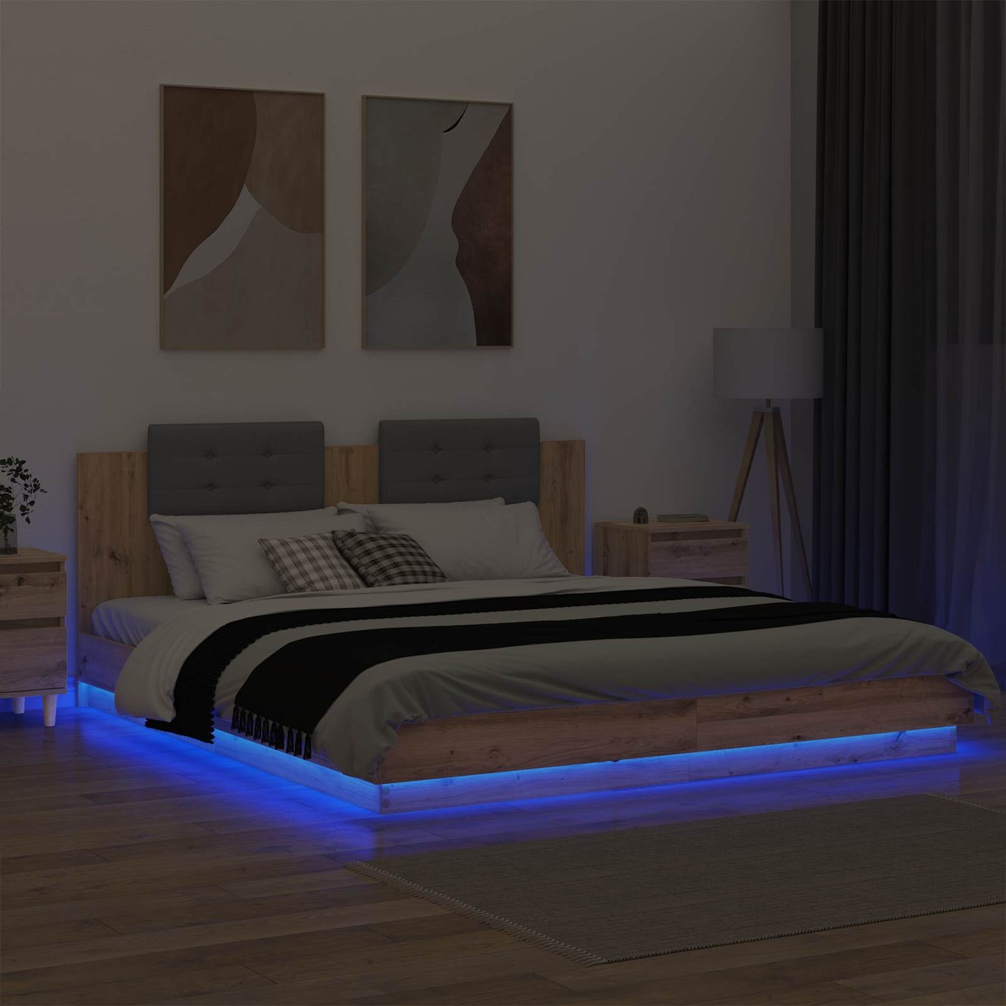 Sengestamme med hodegatt Artisan Eik 200 x 200 cm