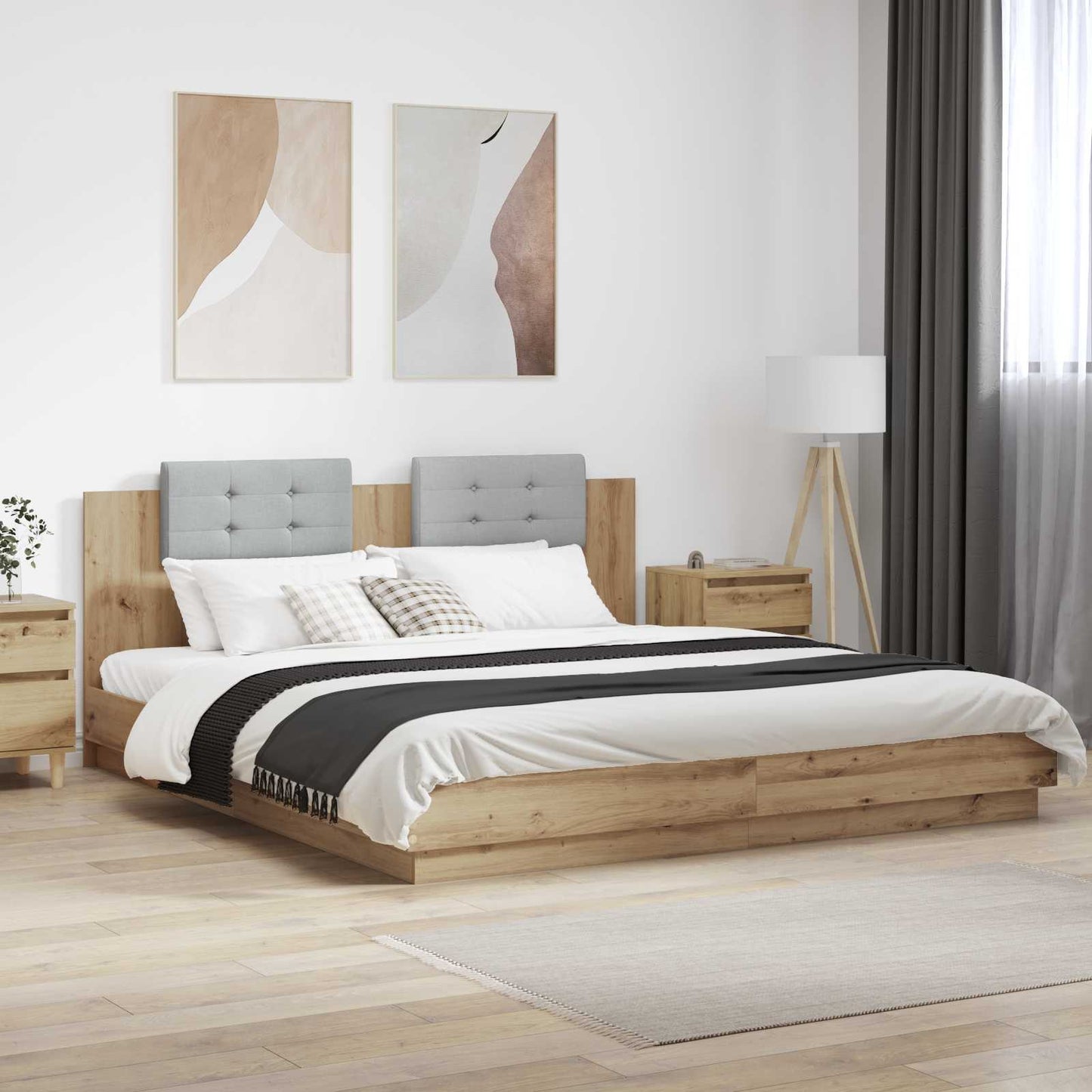 Sengestamme med hodegatt Artisan Eik 200 x 200 cm