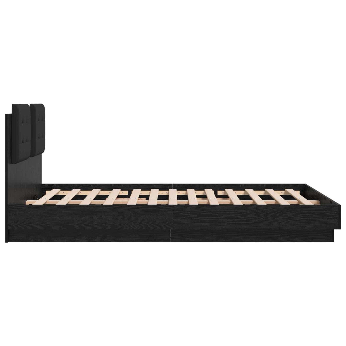 Sengestamme med hodegatt Svart Eik 150 x 200 cm Konstruert tre