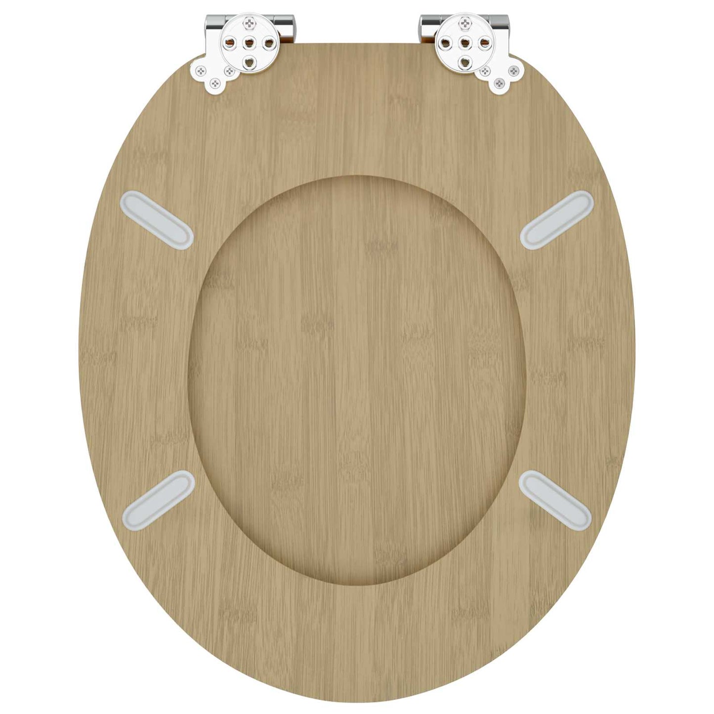 Myk-lukking toalettsete 2 pcs Lys bambusfarge 44 x 38 cm