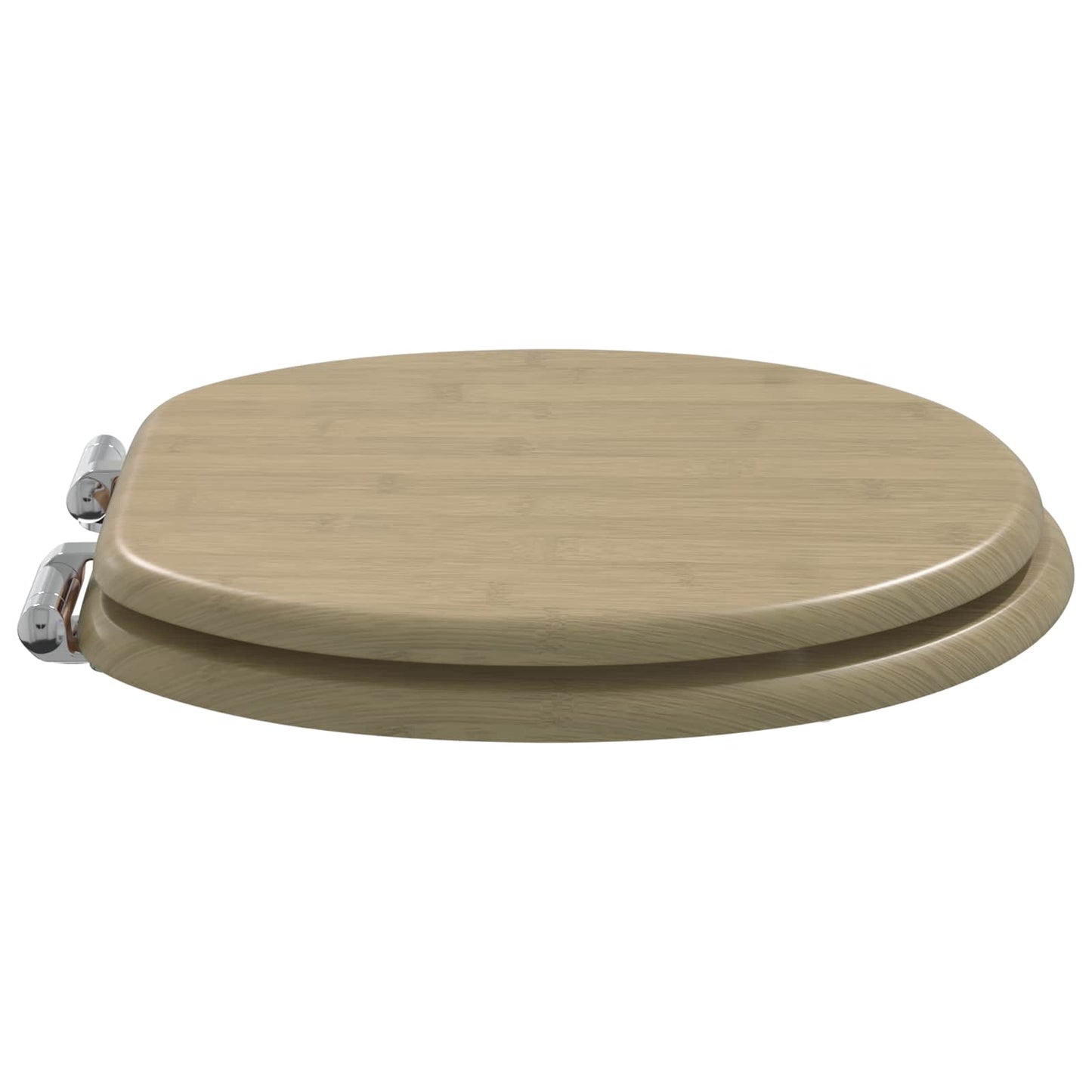 Myk-lukking toalettsete 2 pcs Lys bambusfarge 44 x 38 cm
