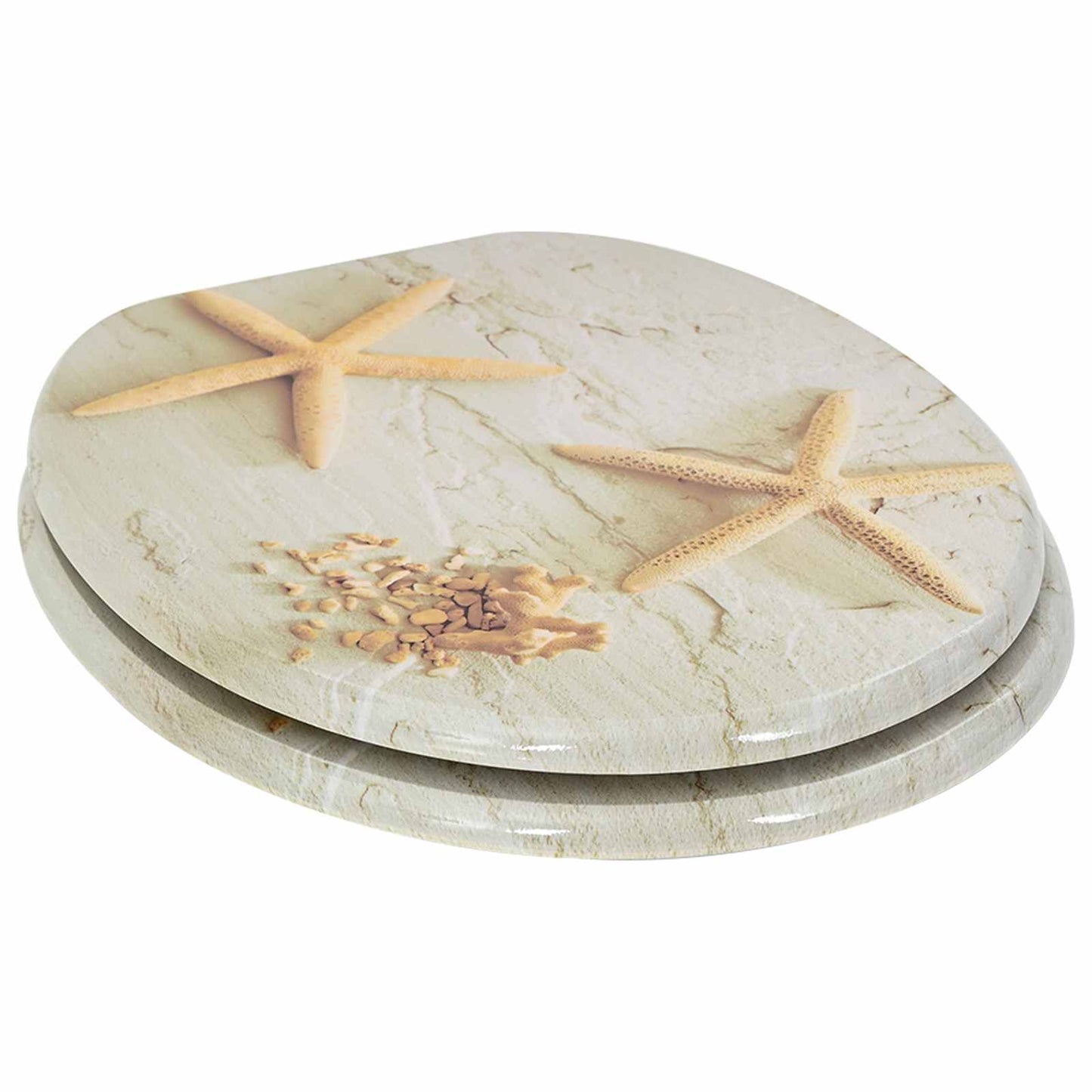 Myk-lukking toalettsete 2 pcs Gul og hvit 44 x 38 cm MDF-plater