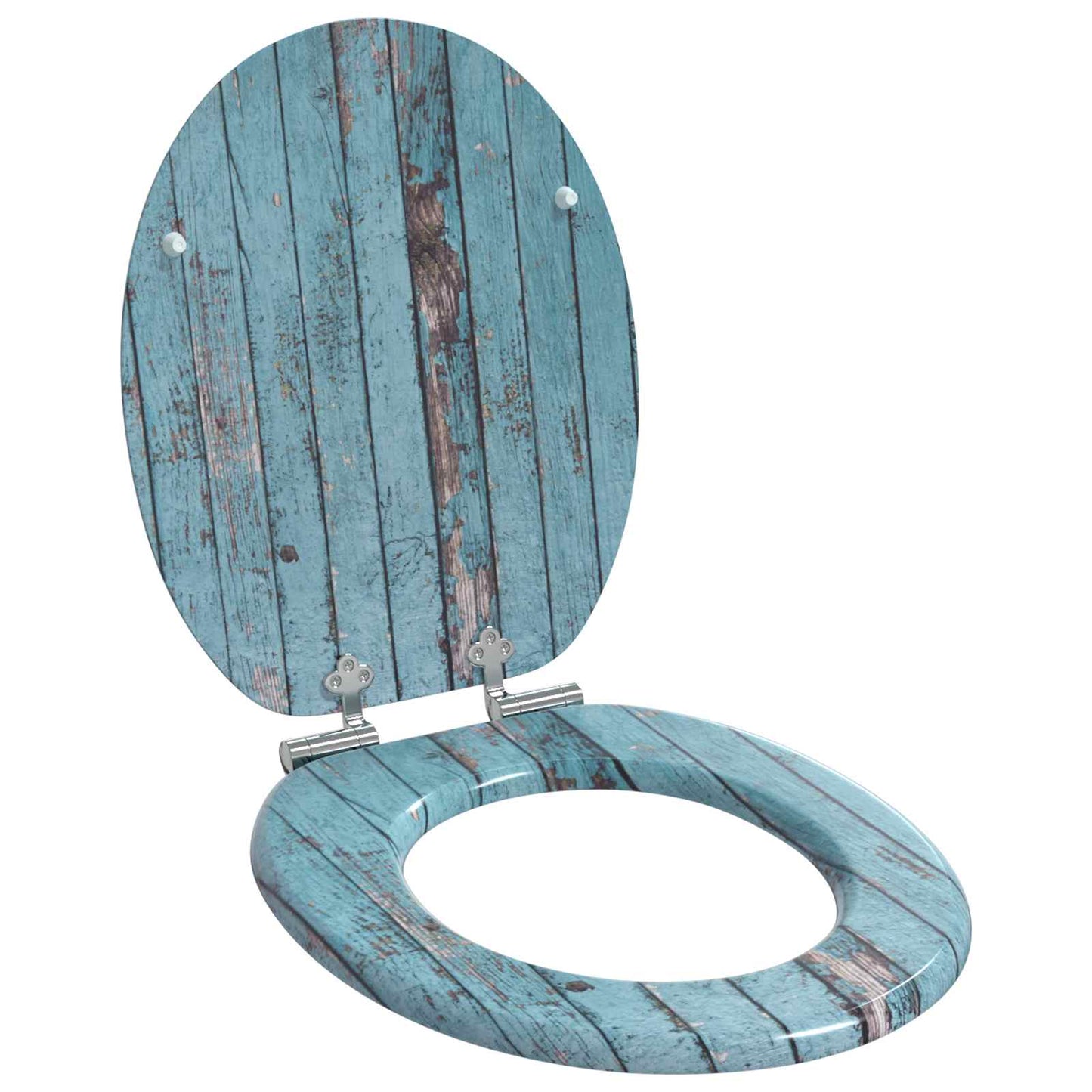 Myk-lukking toalettsete 2 pcs Blå 44 x 38 cm MDF-plater