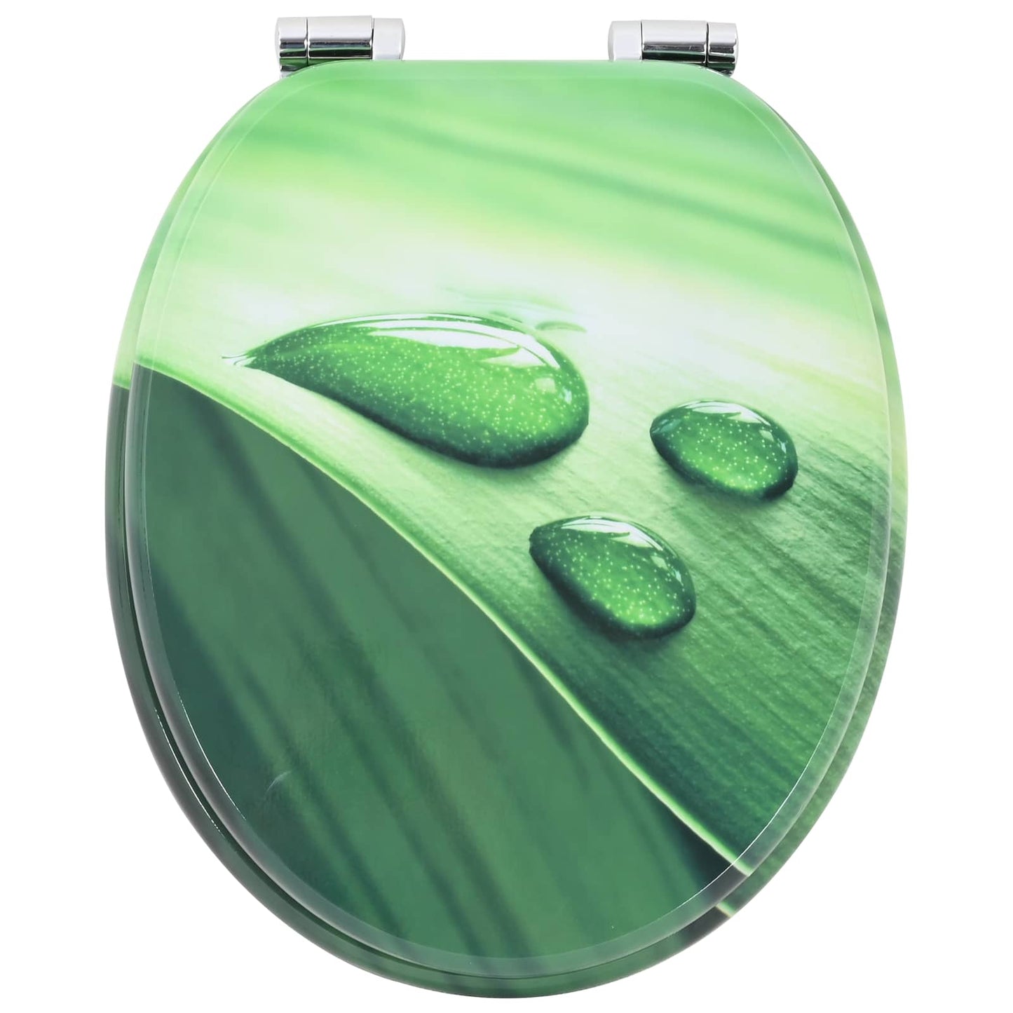 Myk-lukking toalettsete 2 pcs Grønn dråpe 44 x 38 cm MDF-plater