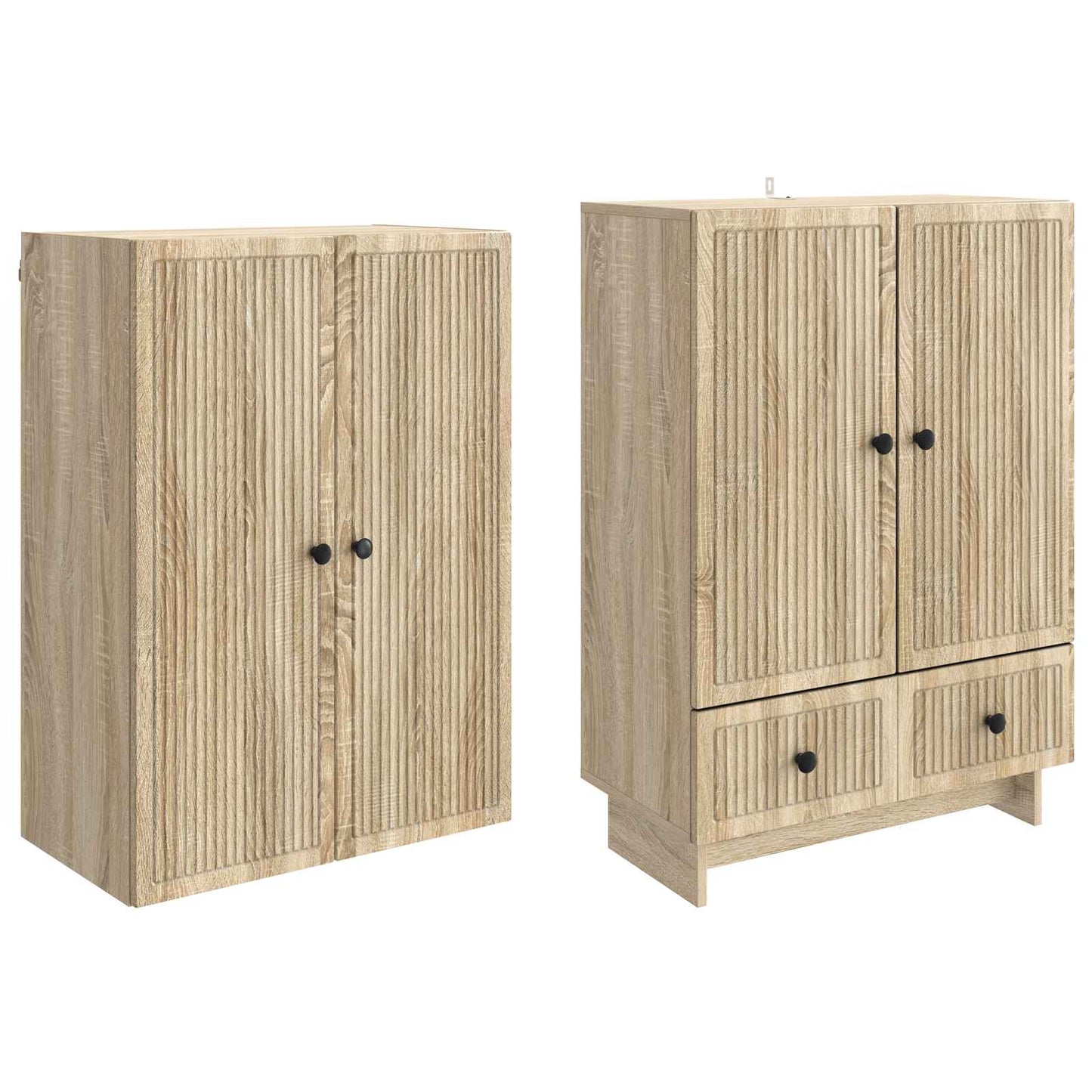 Skapsett 2 pcs Sonoma eik 66 x 34,5 x 95 cm Konstruert tre