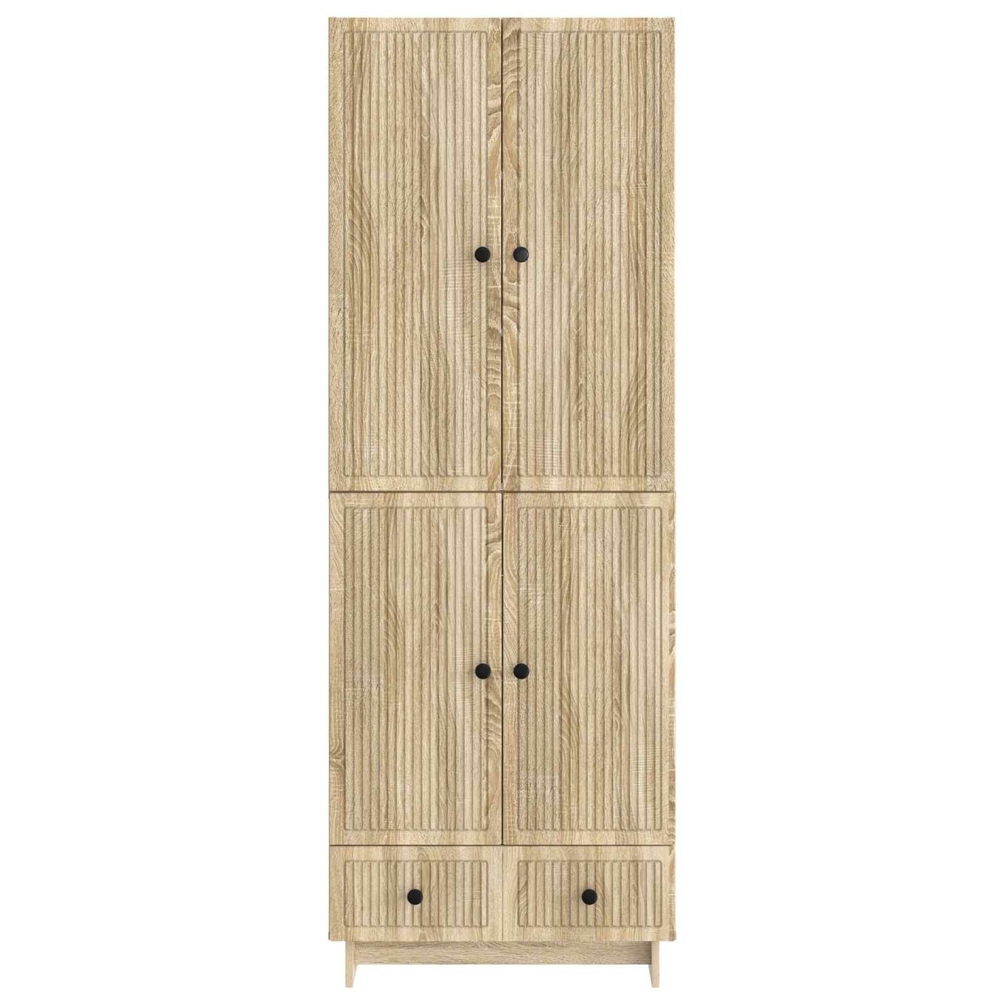 Skapsett 2 pcs Sonoma eik 66 x 34,5 x 95 cm Konstruert tre