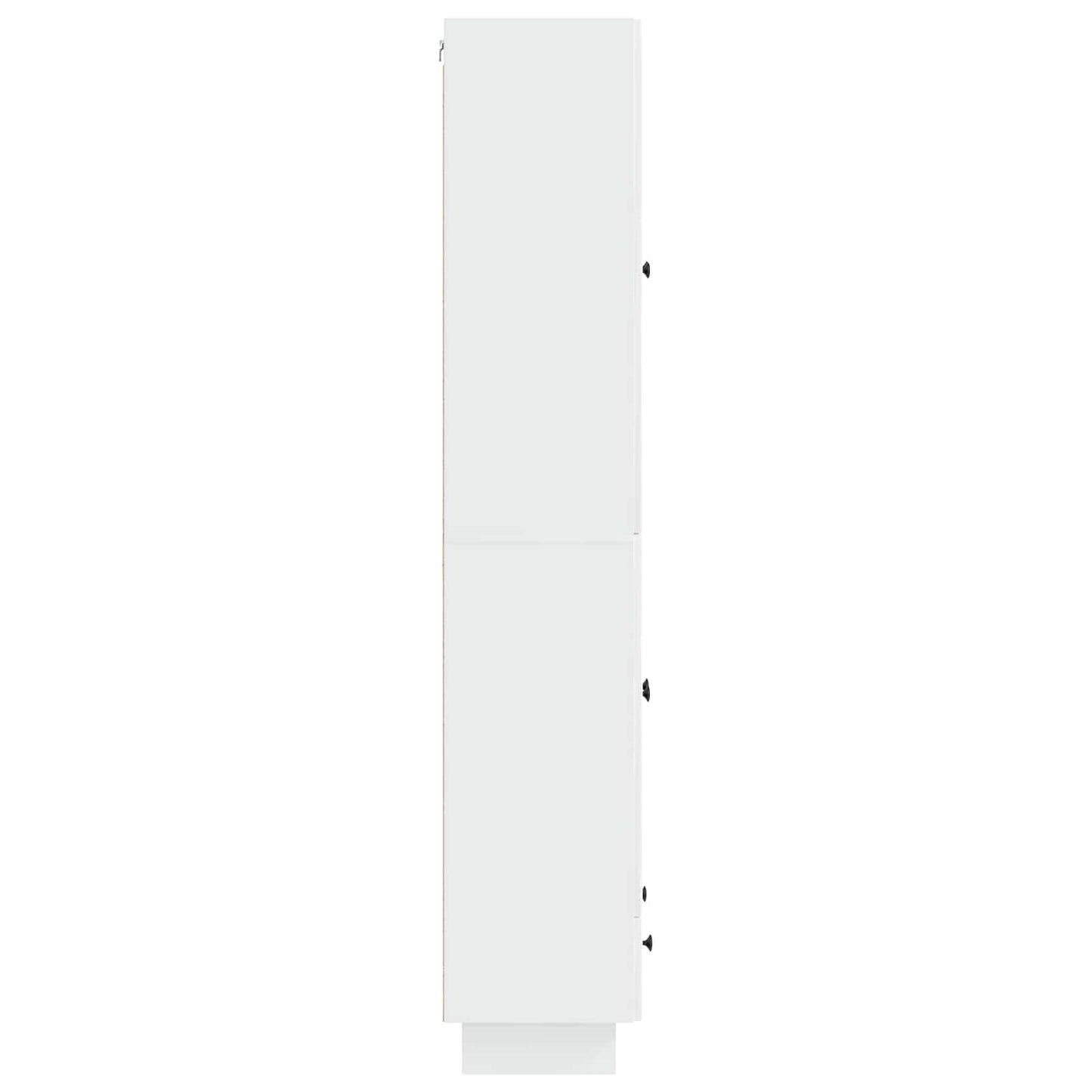 Skapsett 2 pcs Høgglans hvit 66 x 34,5 x 95 cm Konstruert tre