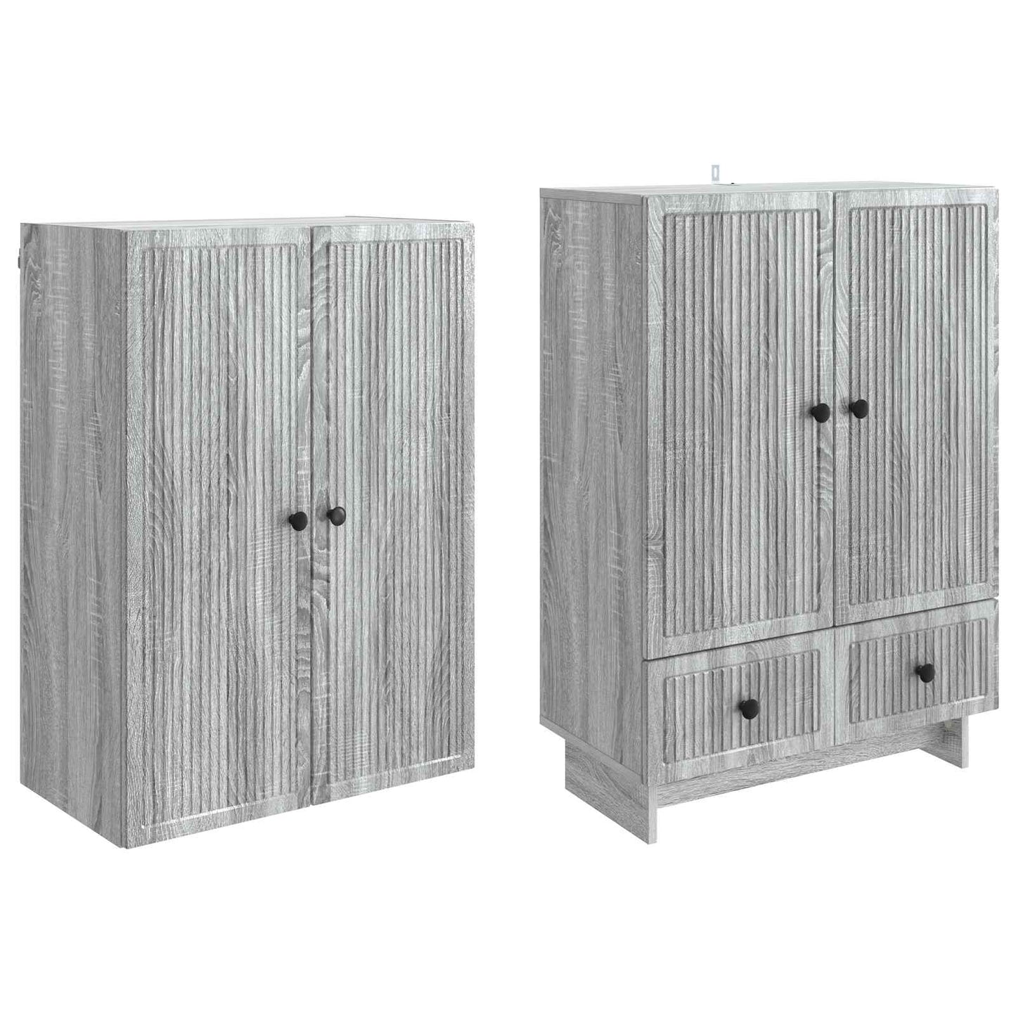 Skapsett 2 pcs Grå Sonoma 66 x 34,5 x 95 cm Konstruert tre