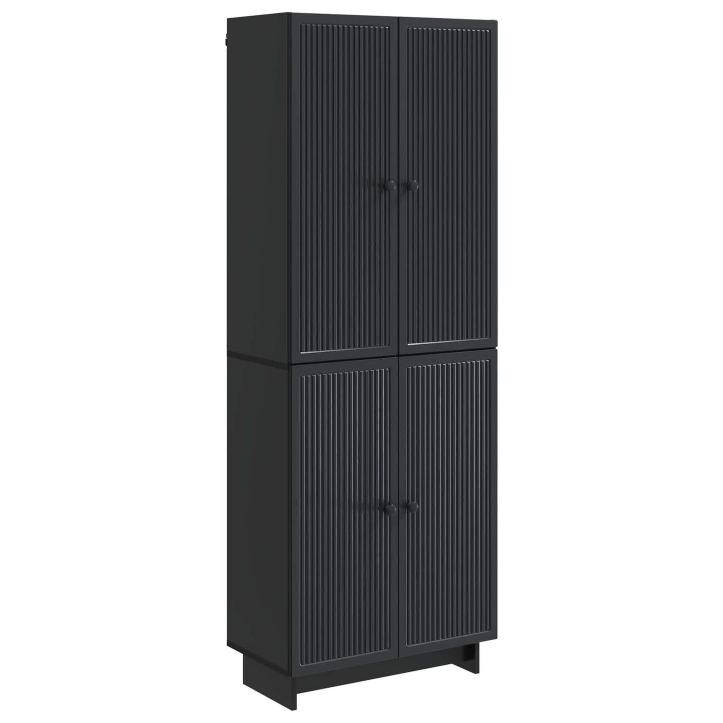 Skapsett 2 pcs Svart 66 x 34,5 x 90 cm Konstruert tre