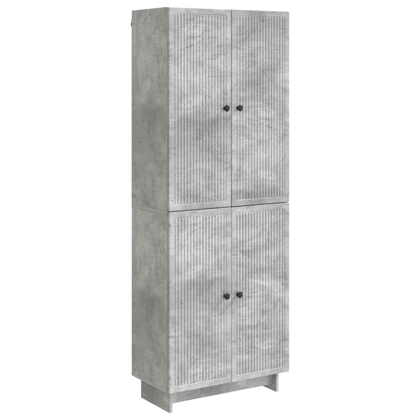 Skapsett 2 pcs Betonggrå 66 x 34,5 x 90 cm Konstruert tre