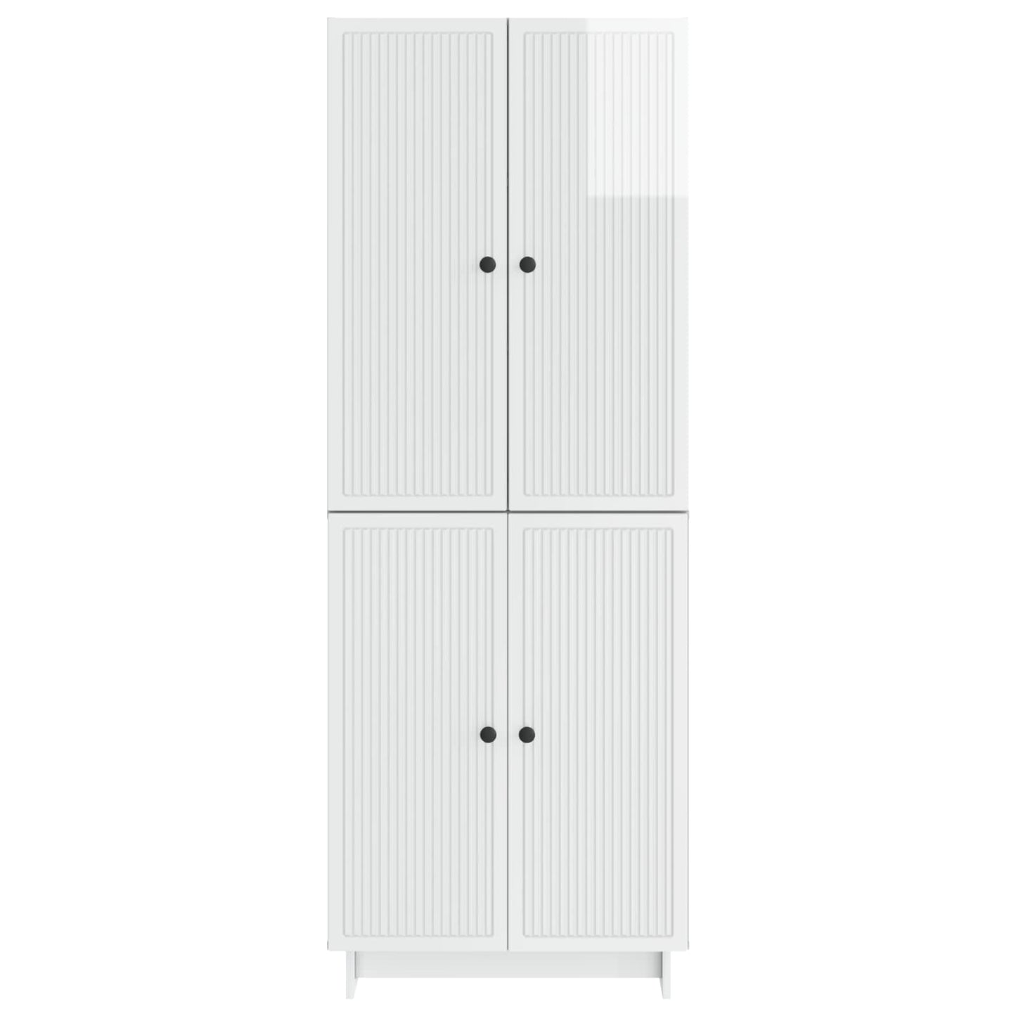 Skapsett 2 pcs Høgglans hvit 66 x 34,5 x 90 cm Konstruert tre