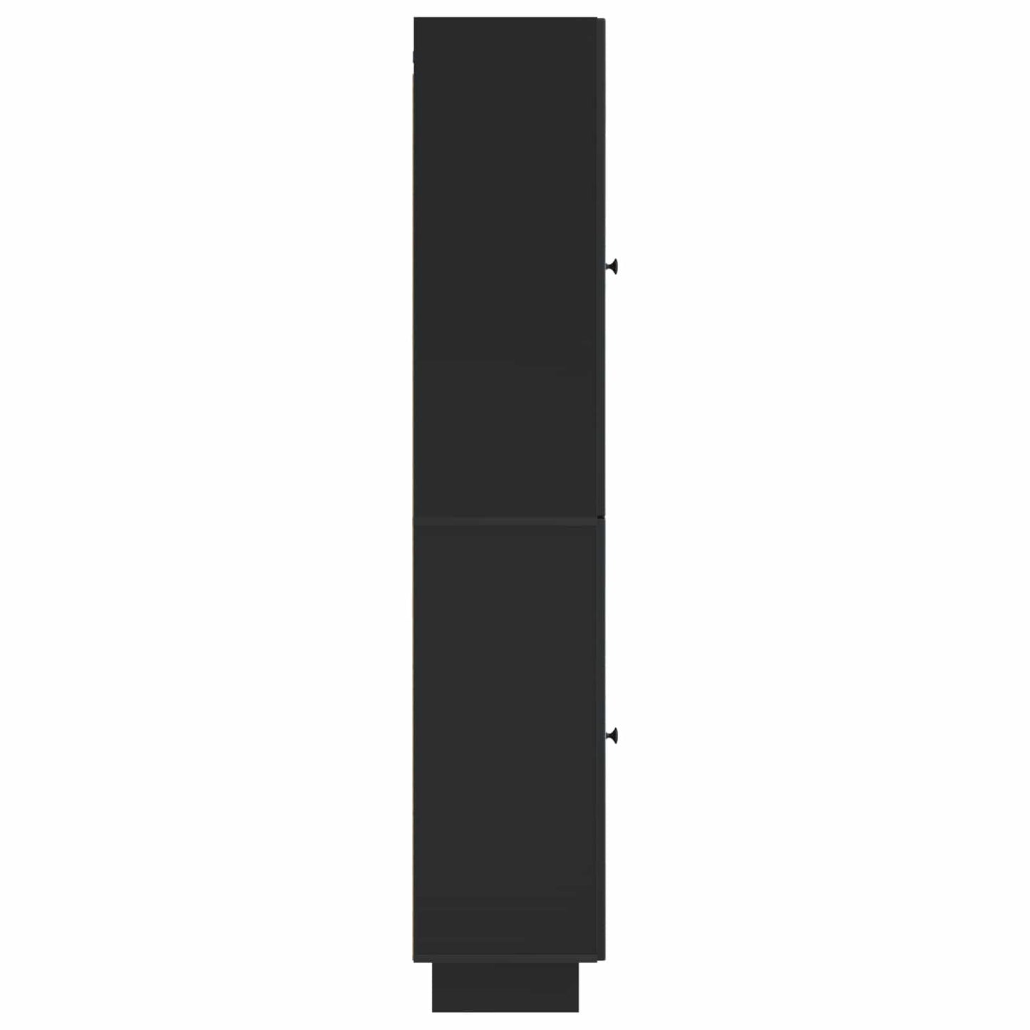 Skapsett 2 pcs Svart 34,5 x 33 x 90 cm Konstruert tre