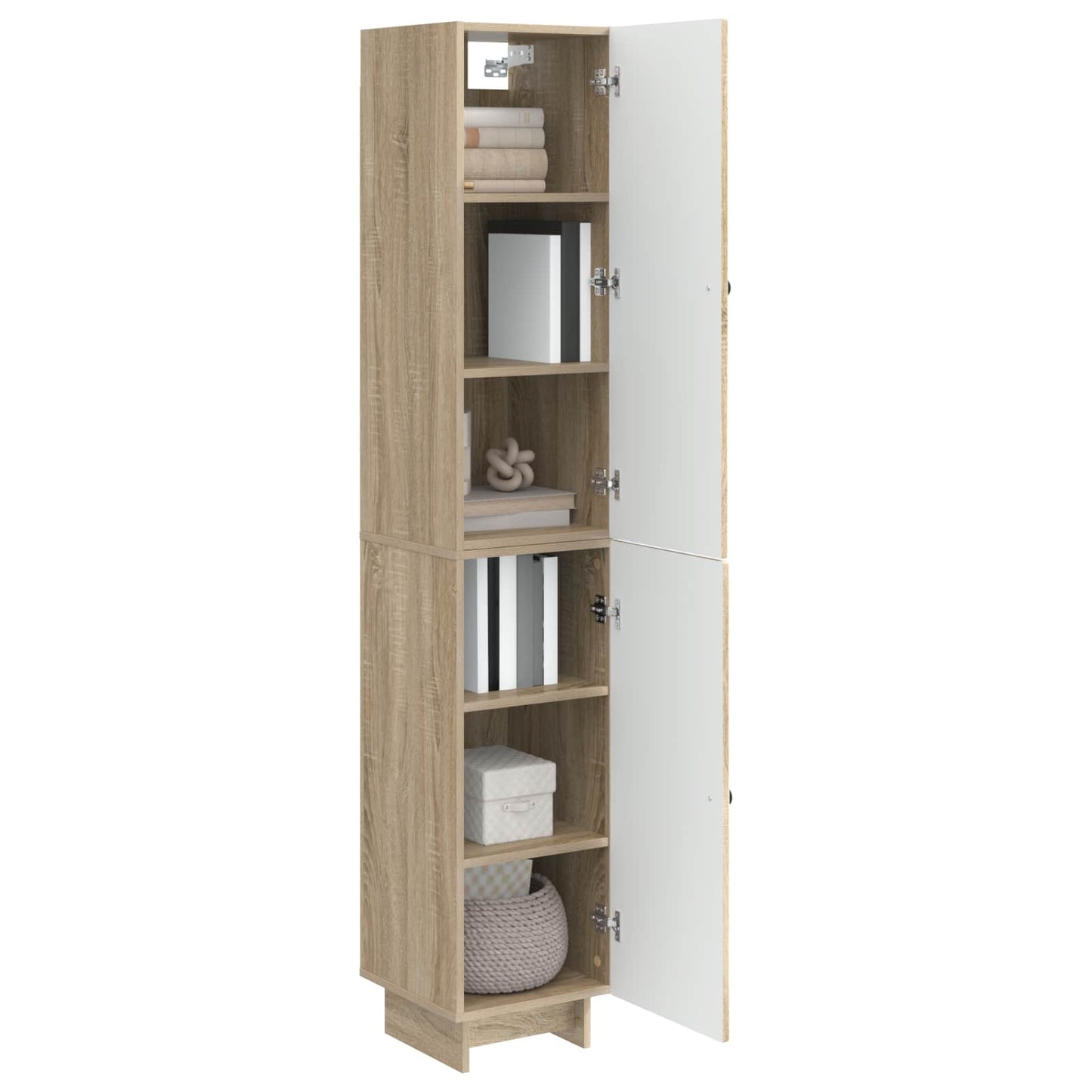 Skapsett 2 pcs Sonoma eik 34,5 x 33 x 90 cm Konstruert tre
