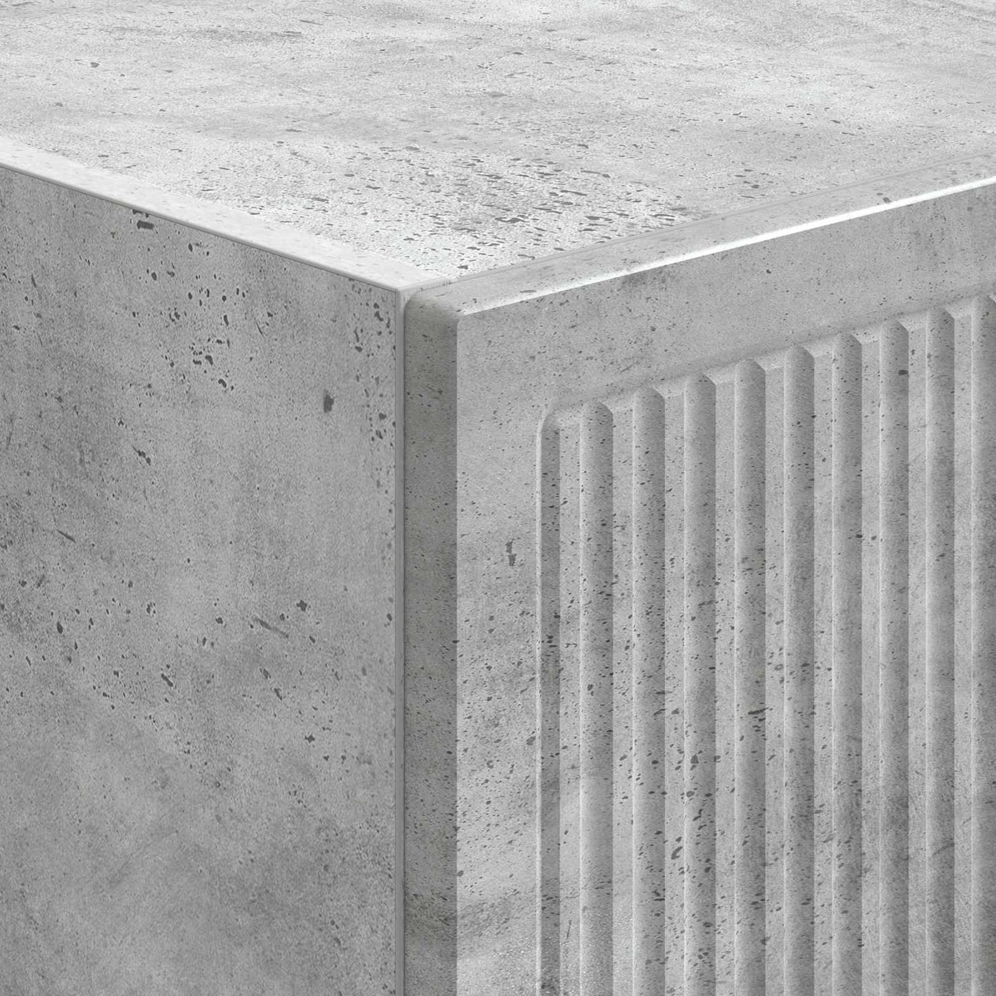Skapsett 2 pcs Betonggrå 34,5 x 33 x 90 cm Konstruert tre