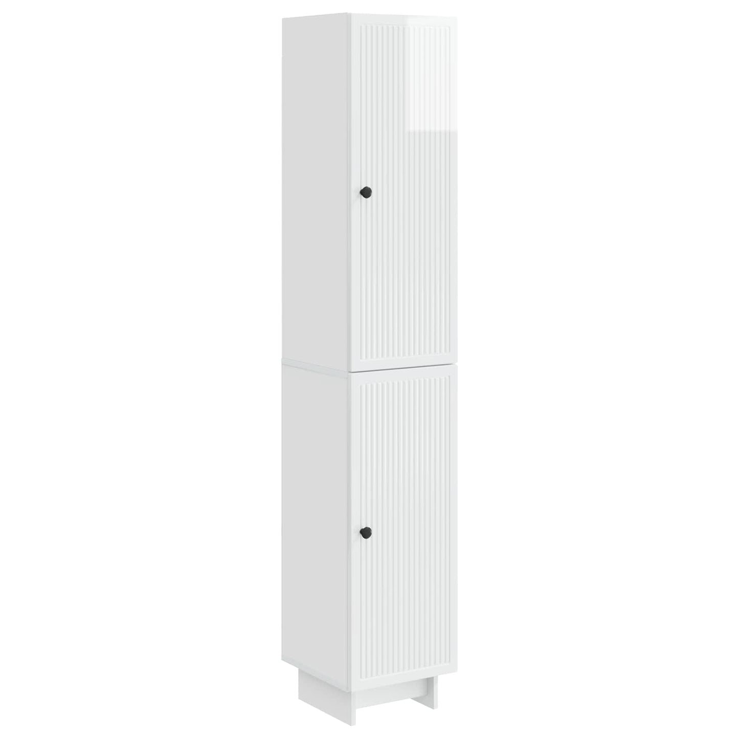 Skapsett 2 pcs Høgglans hvit 34,5 x 33 x 90 cm Konstruert tre