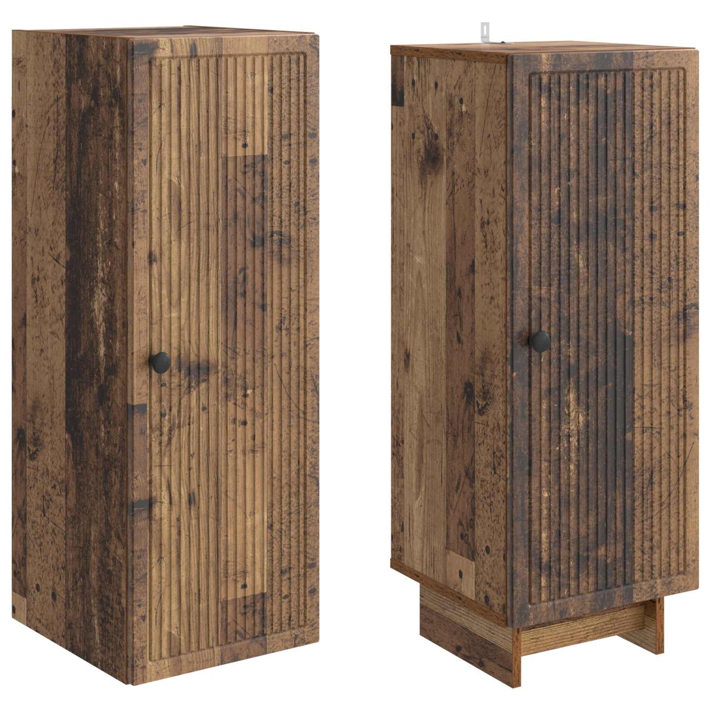 Skapsett 2 pcs Gammelt tre 34,5 x 33 x 90 cm Konstruert tre