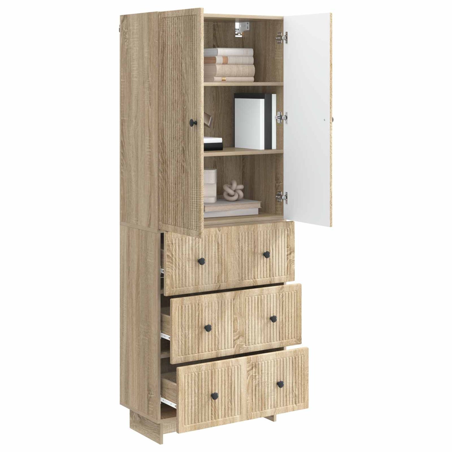 Skapsett 2 pcs 66 x 34,5 x 90 cm Konstruert tre