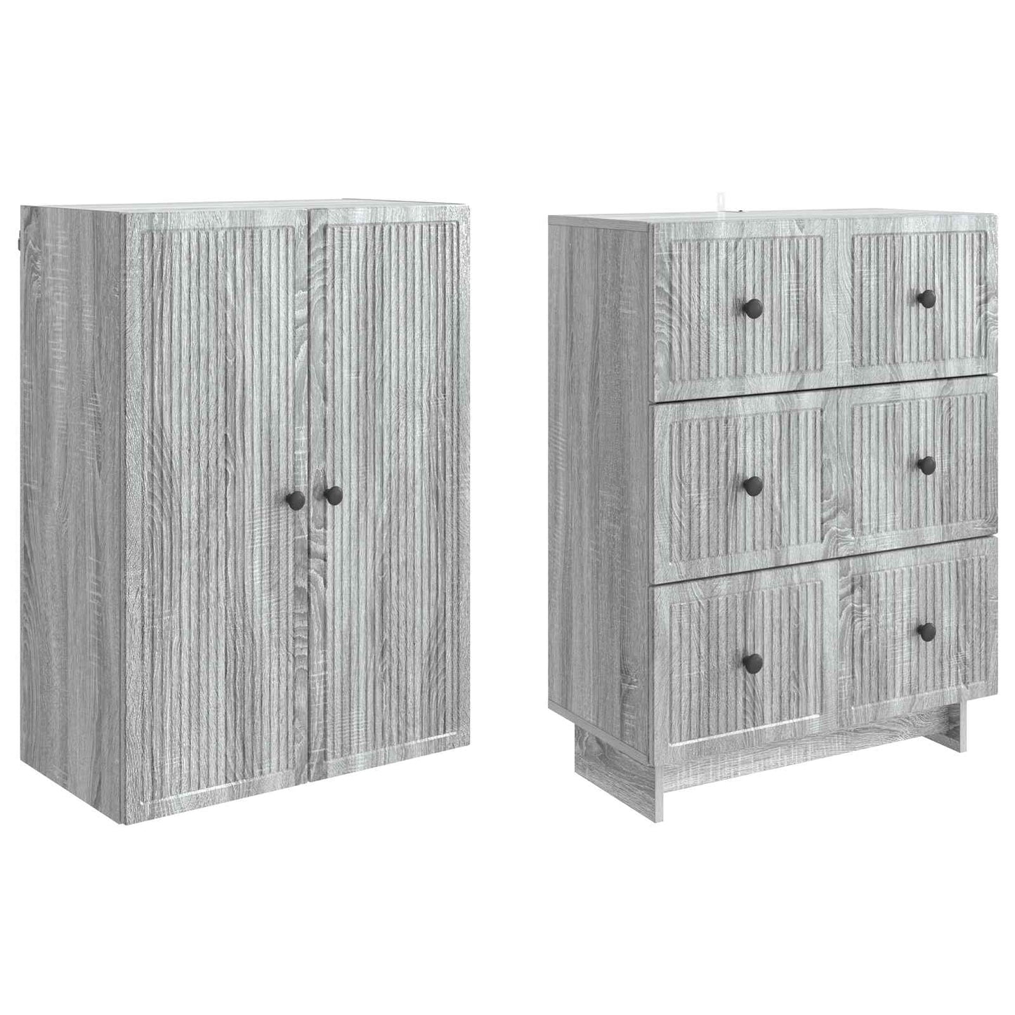 Skapsett 2 pcs 66 x 34,5 x 90 cm Konstruert tre