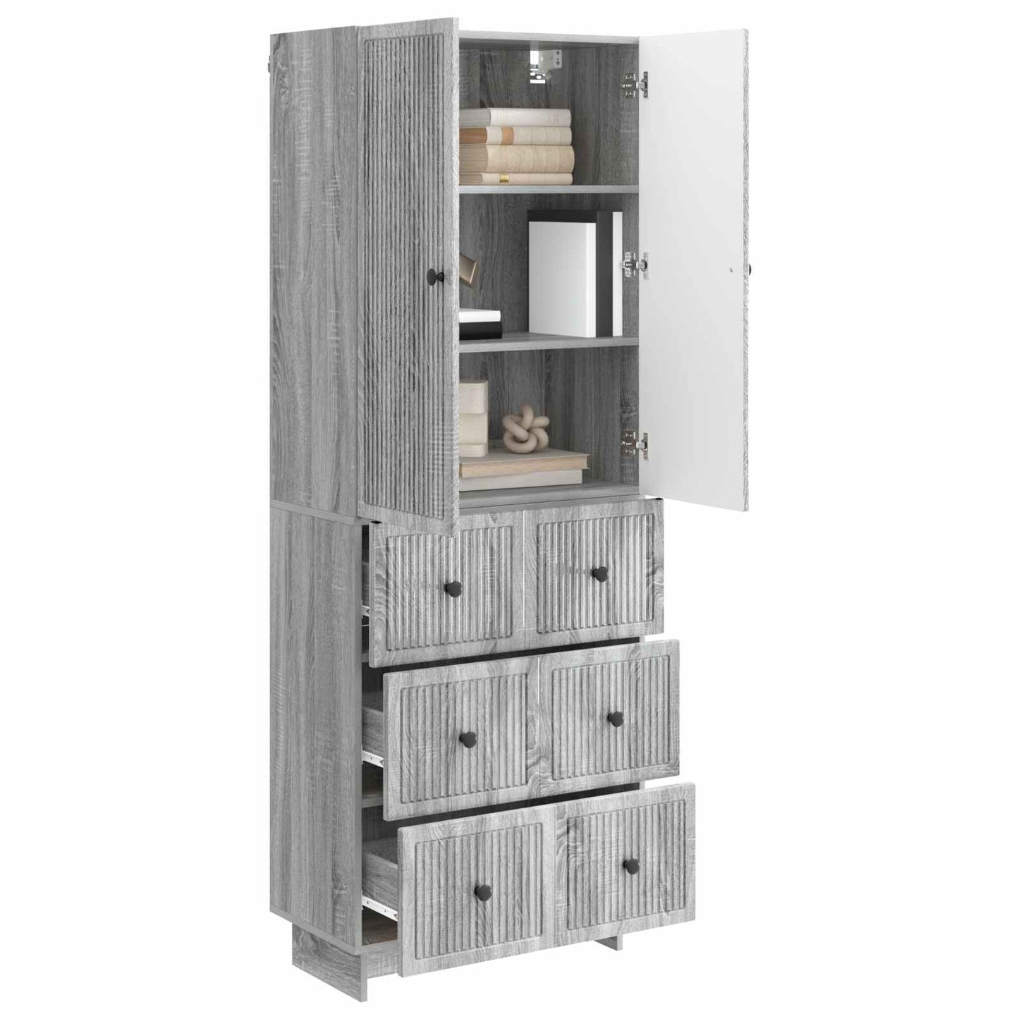 Skapsett 2 pcs 66 x 34,5 x 90 cm Konstruert tre
